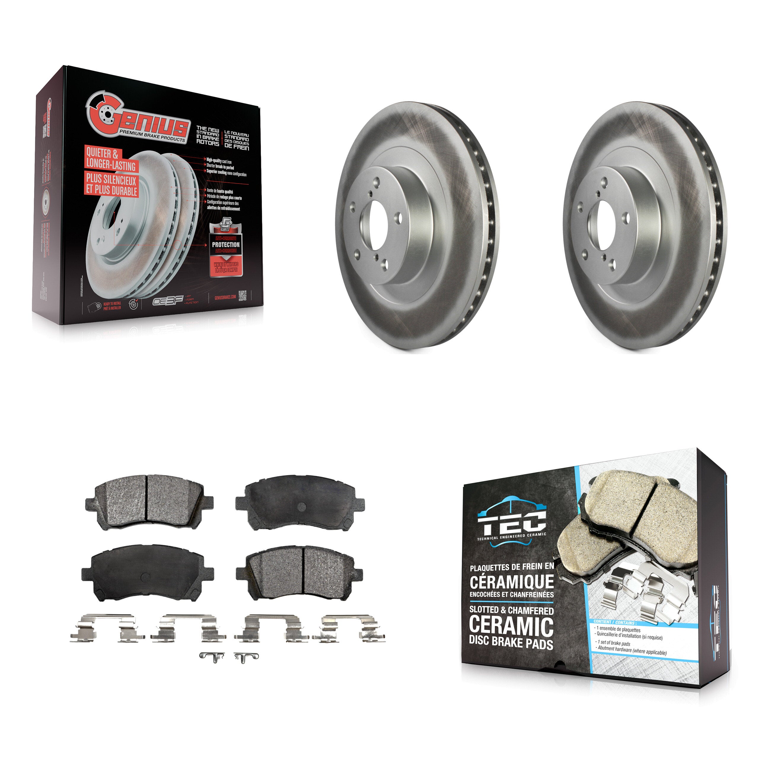 Transit Auto KGT-100296 Disc Brake Kit for 2000-2003 Subaru Impreza, Subaru Legacy, Subaru Outback - Front