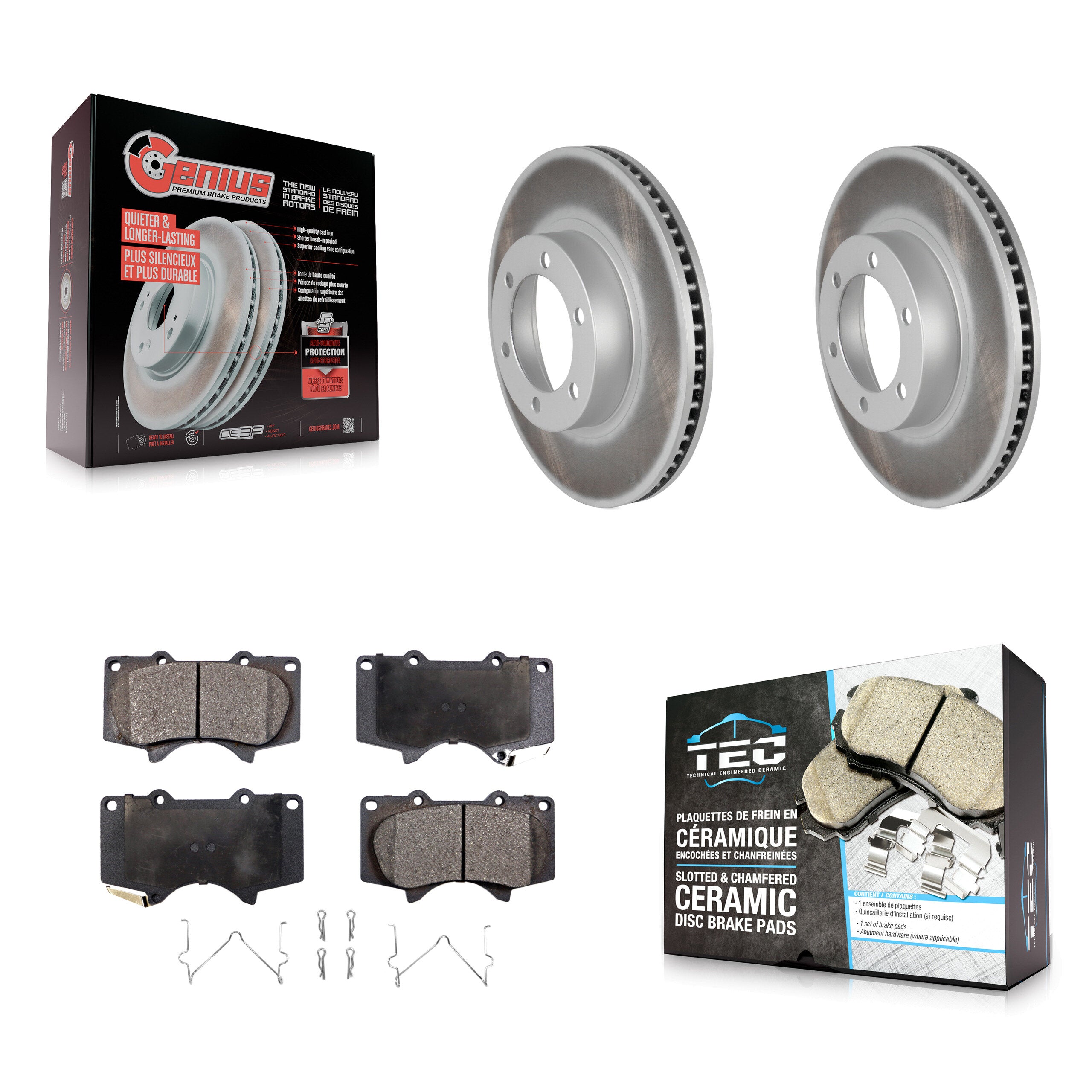 Transit Auto KGT-100300 Disc Brake Kit for 2003-2009 Toyota 4Runner, Lexus GX470 - Front