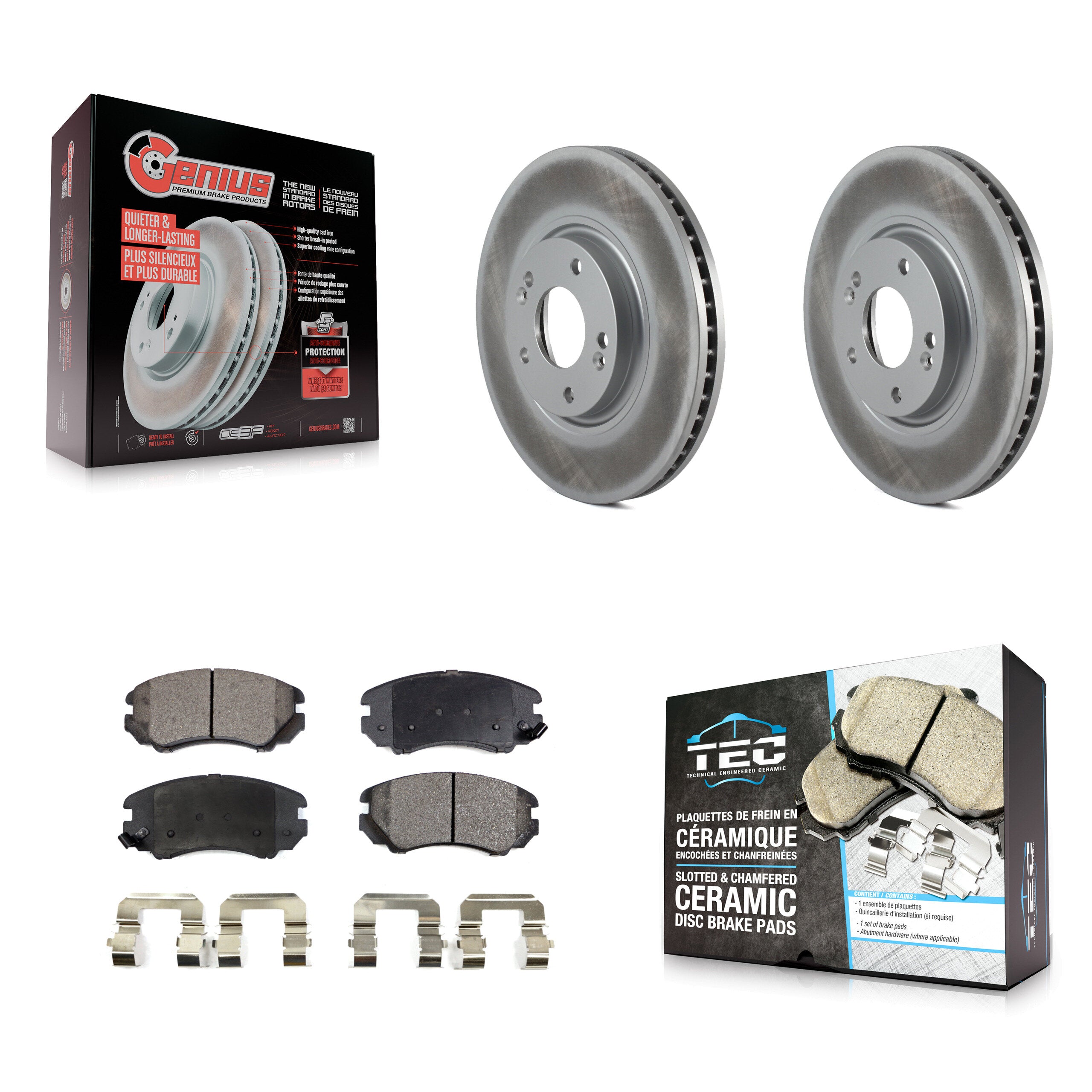 Transit Auto KGT-100312 Disc Brake Kit for 2006-2011 Kia Amanti, Hyundai Azera - Front