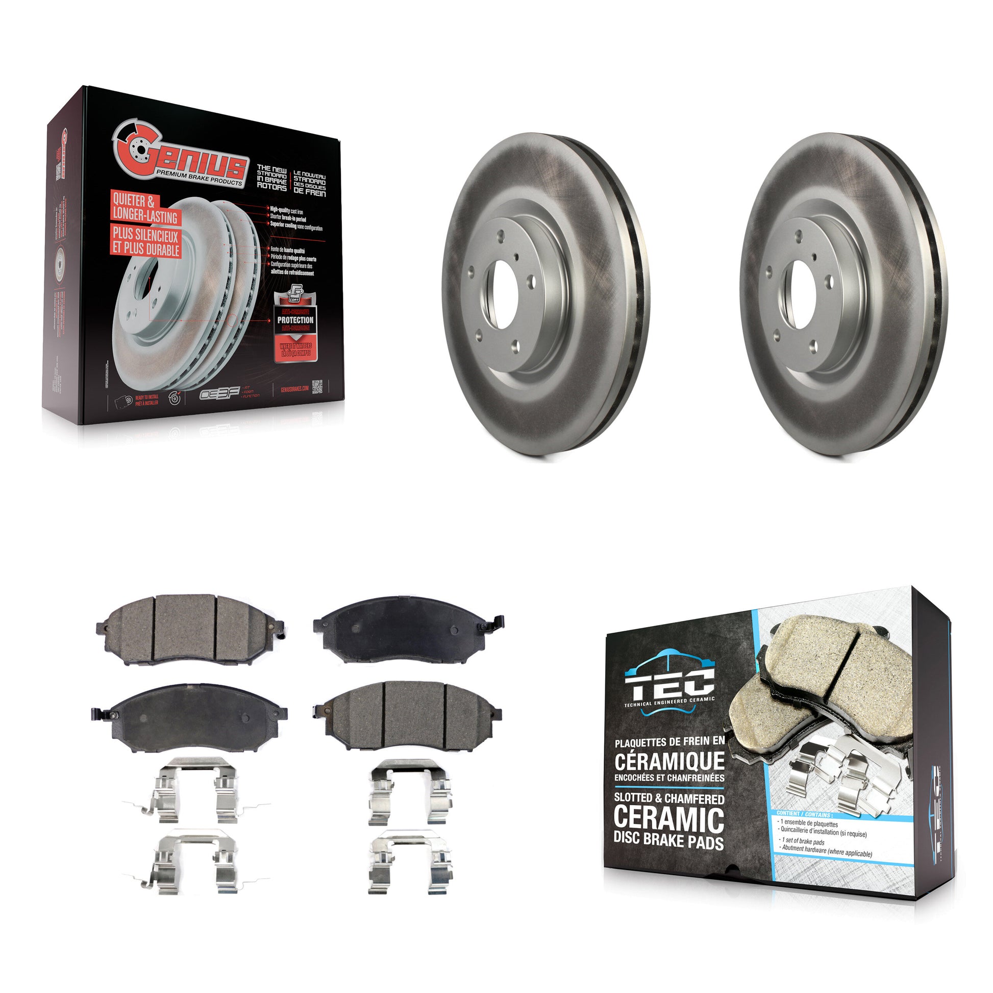 Transit Auto KGT-100318 Disc Brake Kit for 2005-2020 INFINITI Q40, INFINITI Q70L and More - Front