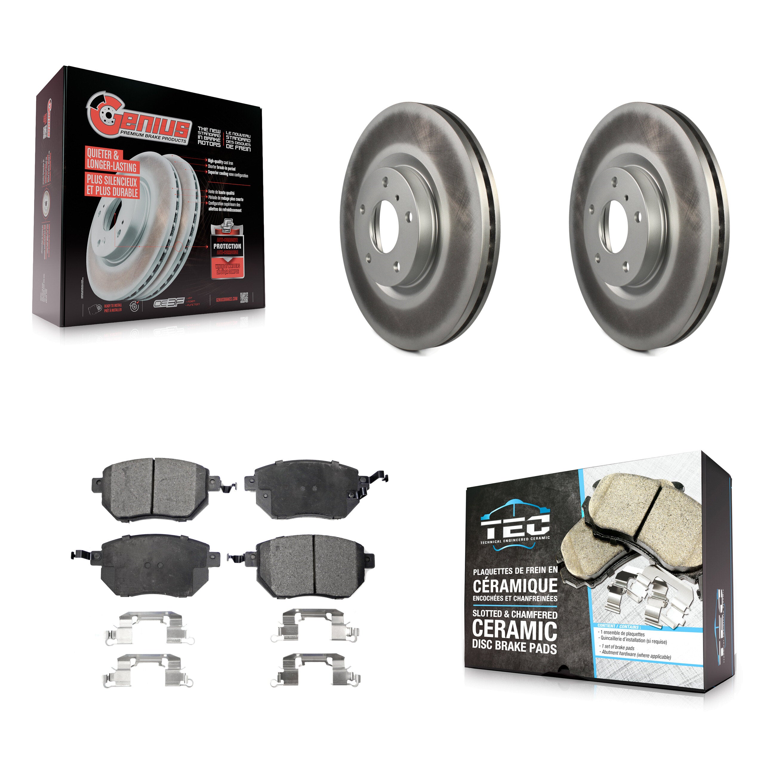 Transit Auto KGT-100319 Disc Brake Kit for 2005-2012 Nissan Murano, Nissan Altima, Nissan Maxima - Front