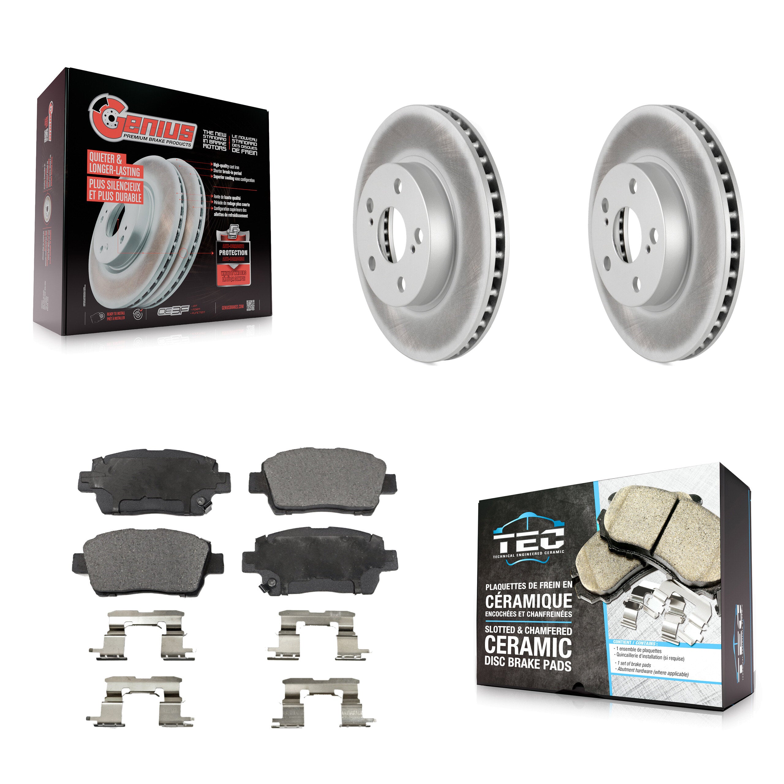 Transit Auto KGT-100320 Disc Brake Kit for 2004-2009 Toyota Prius - Front