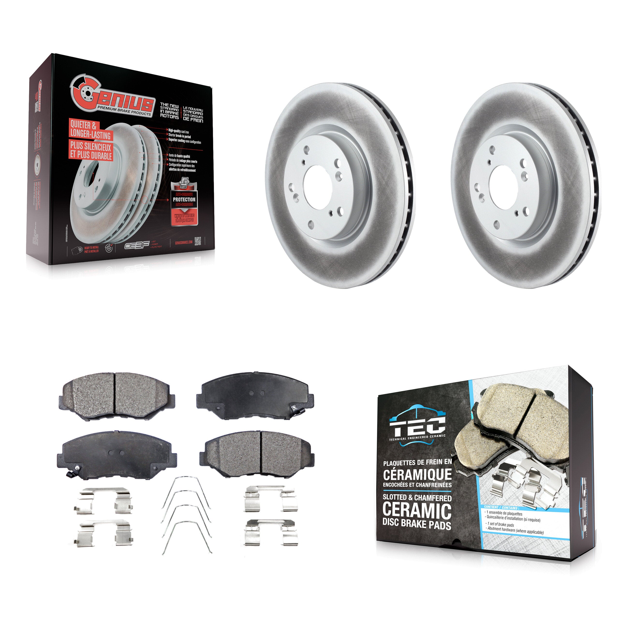 Transit Auto KGT-100322 Disc Brake Kit for 2005-2015 Acura ILX, Honda Civic, Honda CR-V - Front