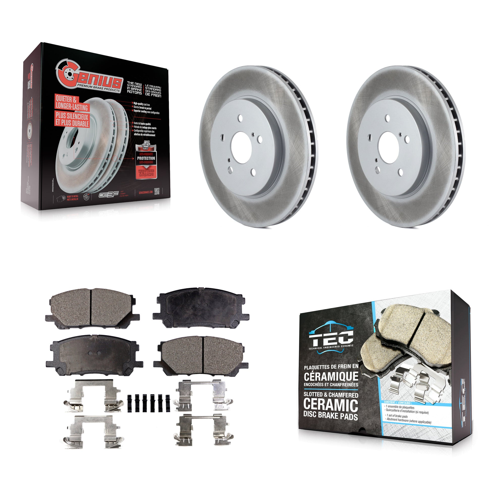 Transit Auto KGT-100332 Disc Brake Kit for 2004-2009 Lexus RX350, Lexus RX400h and More - Front