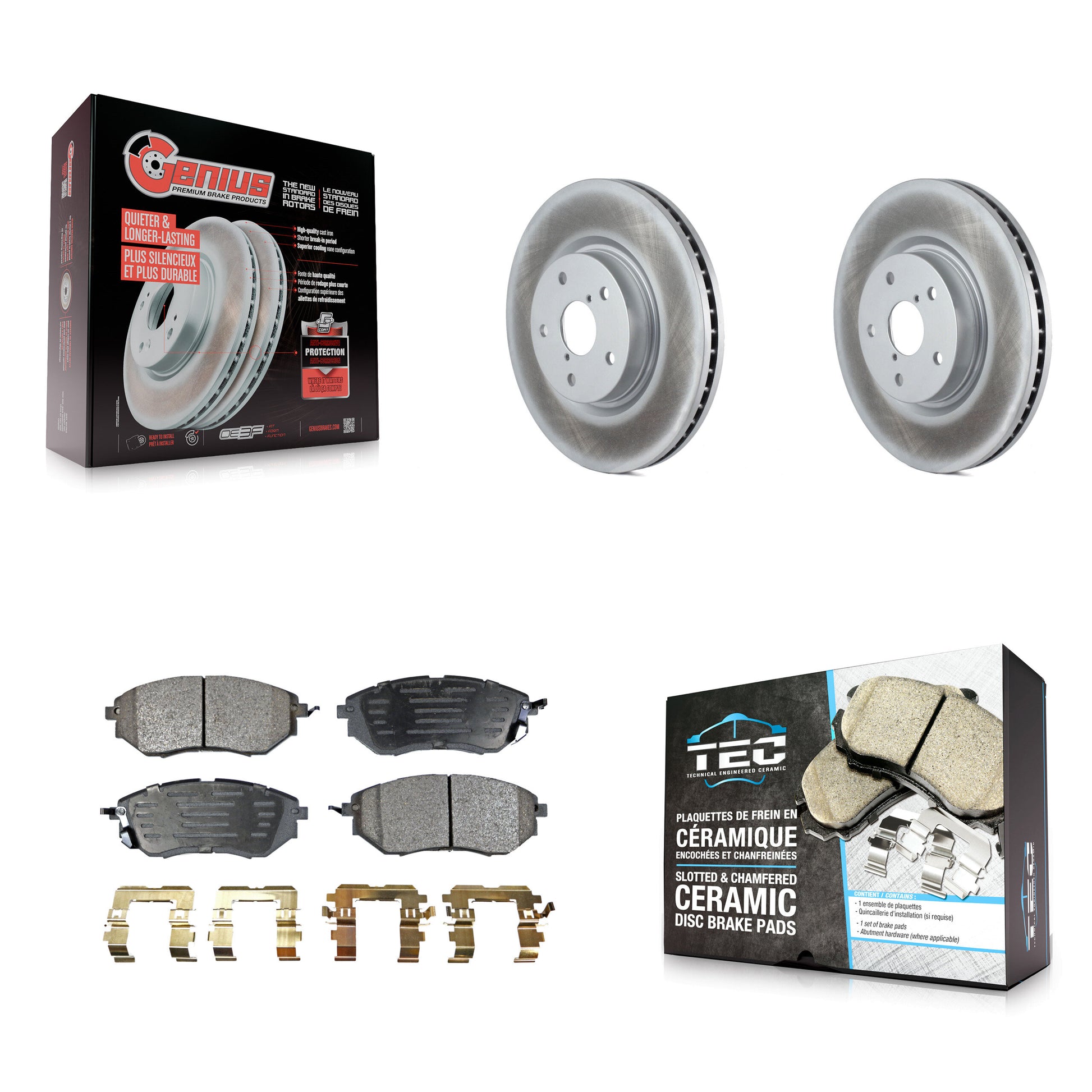 Transit Auto KGT-100343 Disc Brake Kit for 2006-2021 Subaru Legacy, Subaru Outback and More - Front