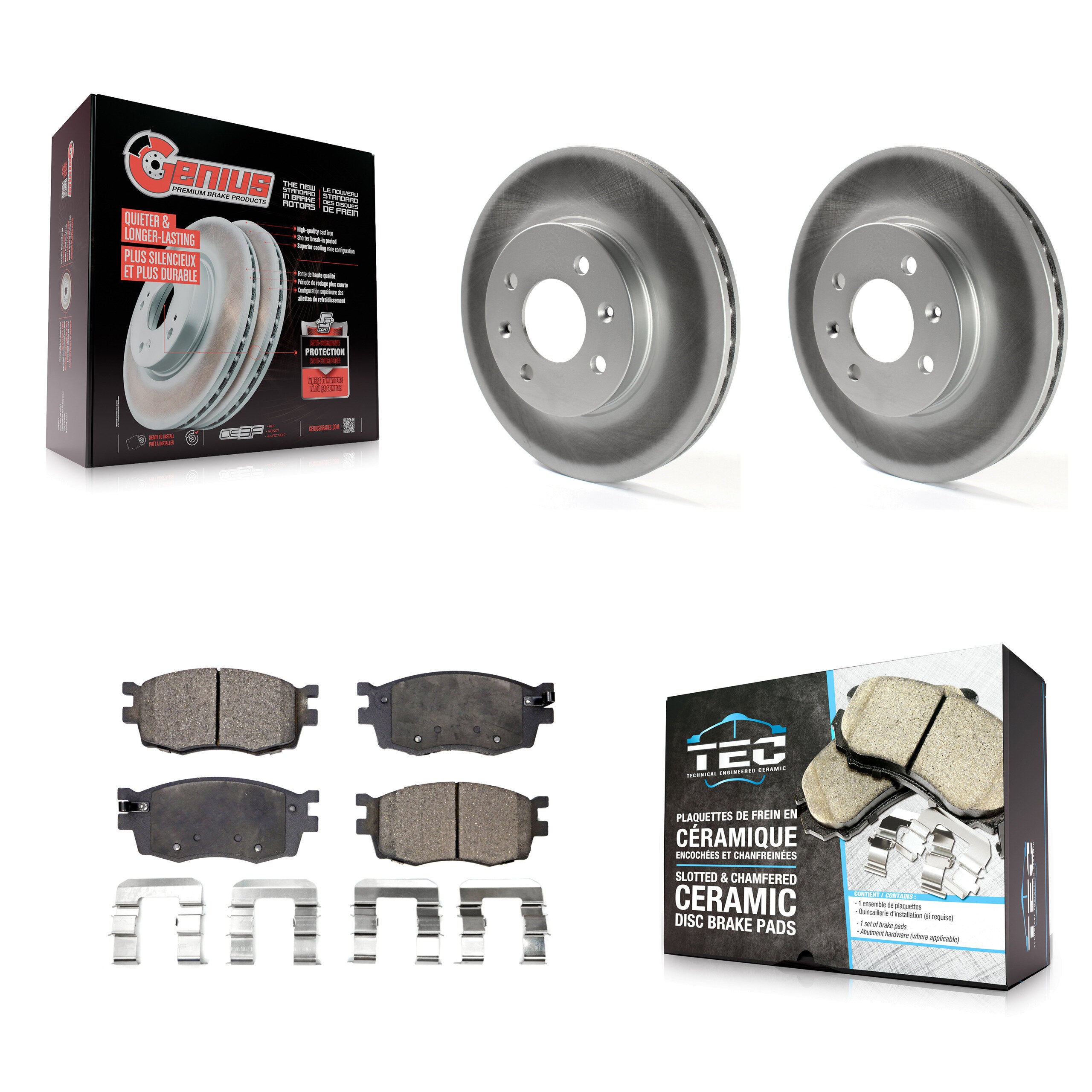 Transit Auto KGT-100356 Disc Brake Kit for 2006-2011 Hyundai Accent, Kia Rio, Kia Rio5 - Front