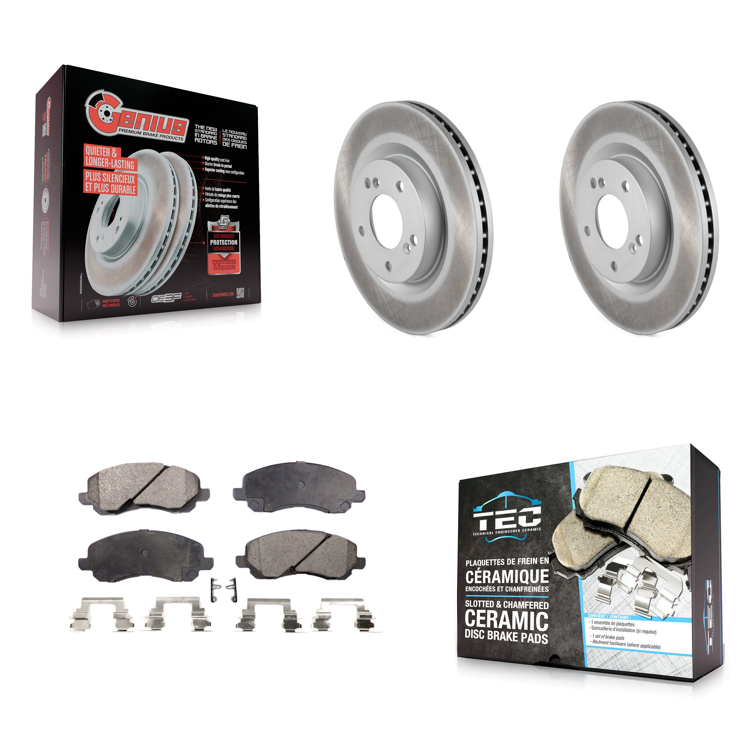Transit Auto KGT-100357 Disc Brake Kit for 2004-2012 Mitsubishi Galant, Mitsubishi Eclipse - Front