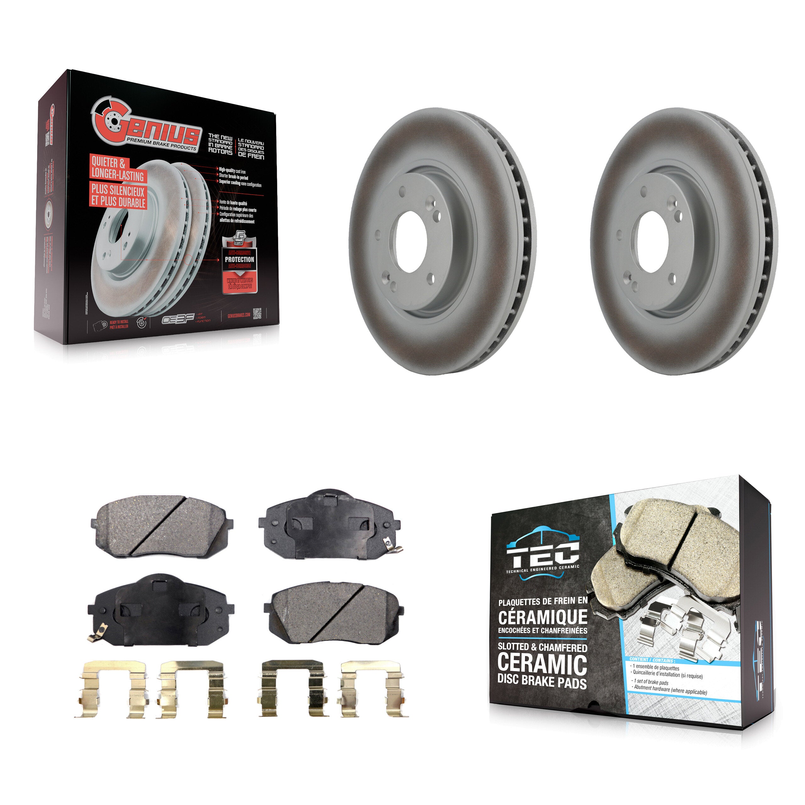 Transit Auto KGT-100360 Disc Brake Kit for 2010-2016 Hyundai Tucson, Kia Soul EV, Kia Sportage - Front