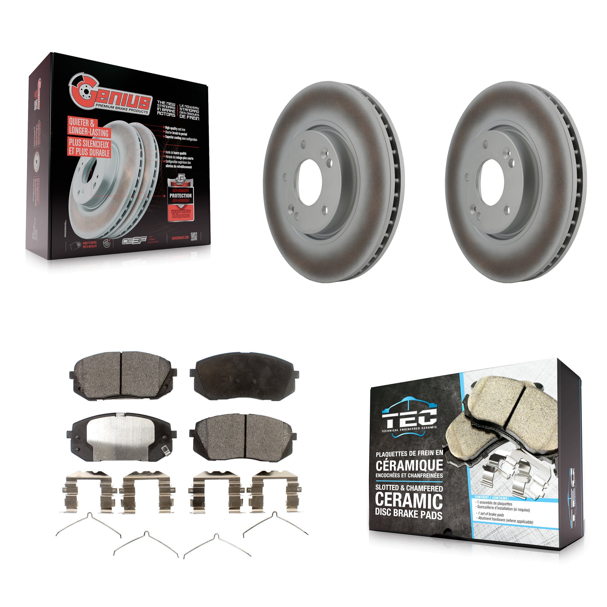 Transit Auto KGT-100368 Disc Brake Kit for 2016 Hyundai Sonata - Front