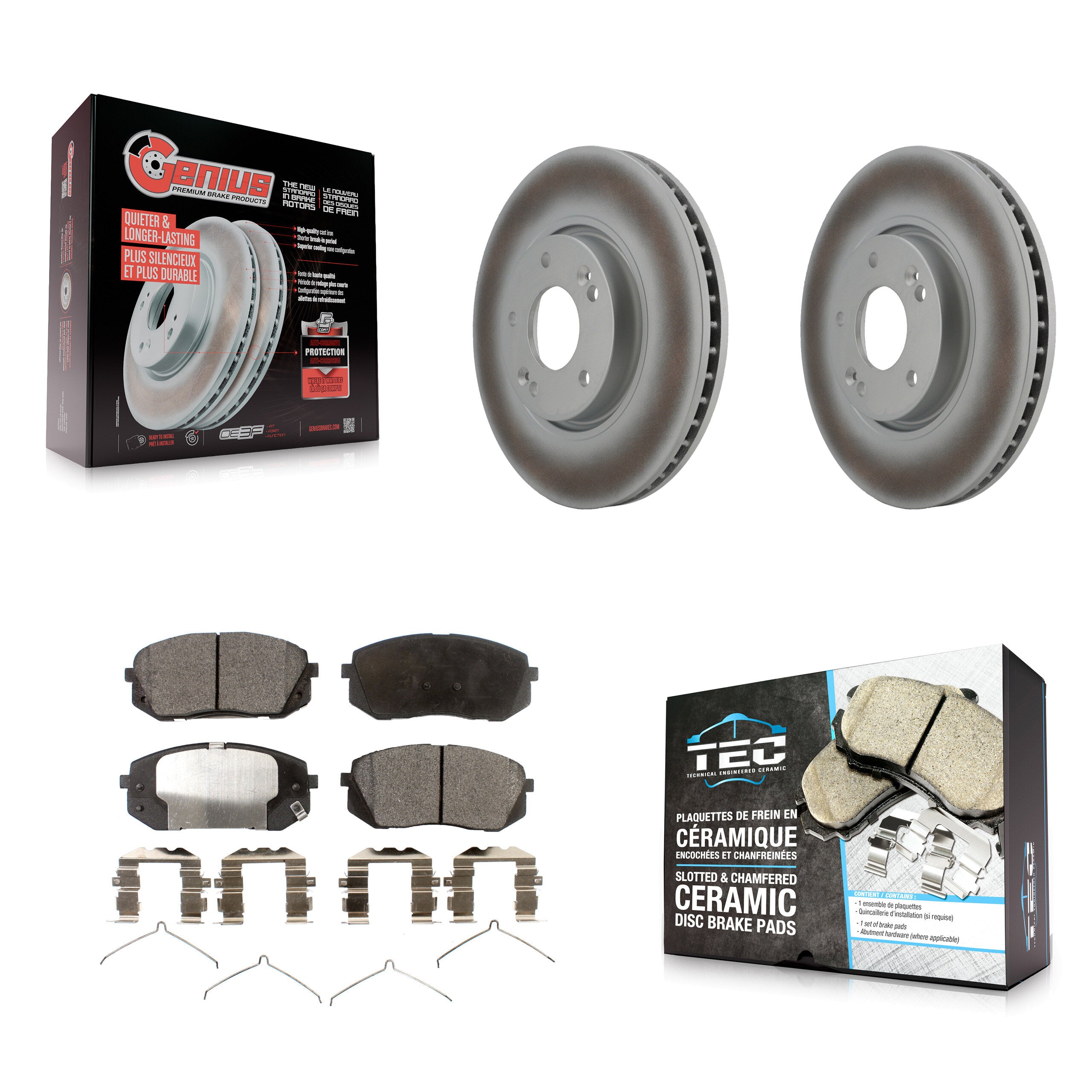 Transit Auto KGT-100368 Disc Brake Kit for 2016 Hyundai Sonata - Front