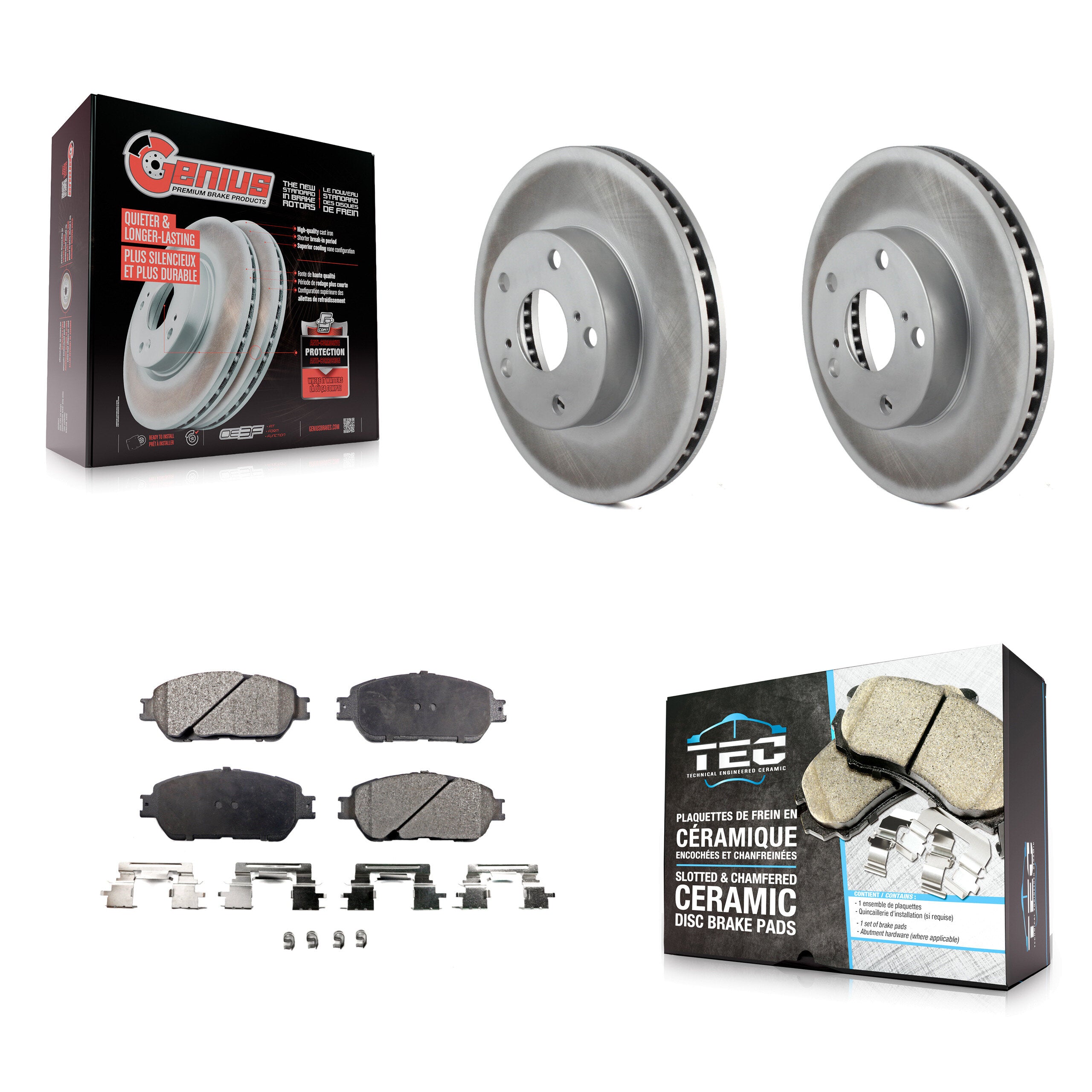 Transit Auto KGT-100372 Disc Brake Kit for 2005-2015 Toyota Tacoma - Front