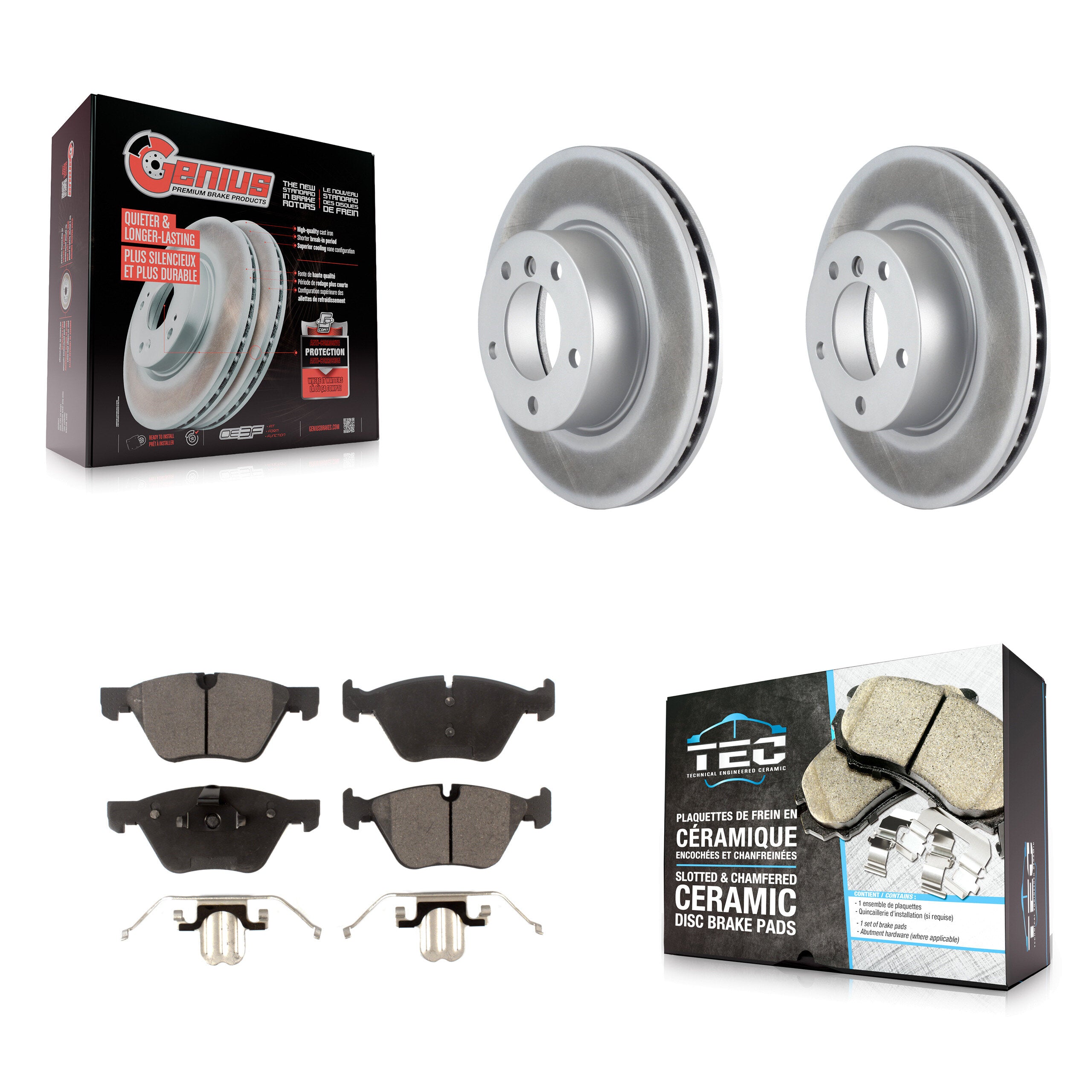 Transit Auto KGT-100381 Disc Brake Kit for 2006-2013 BMW 128i, BMW 328i and More - Front