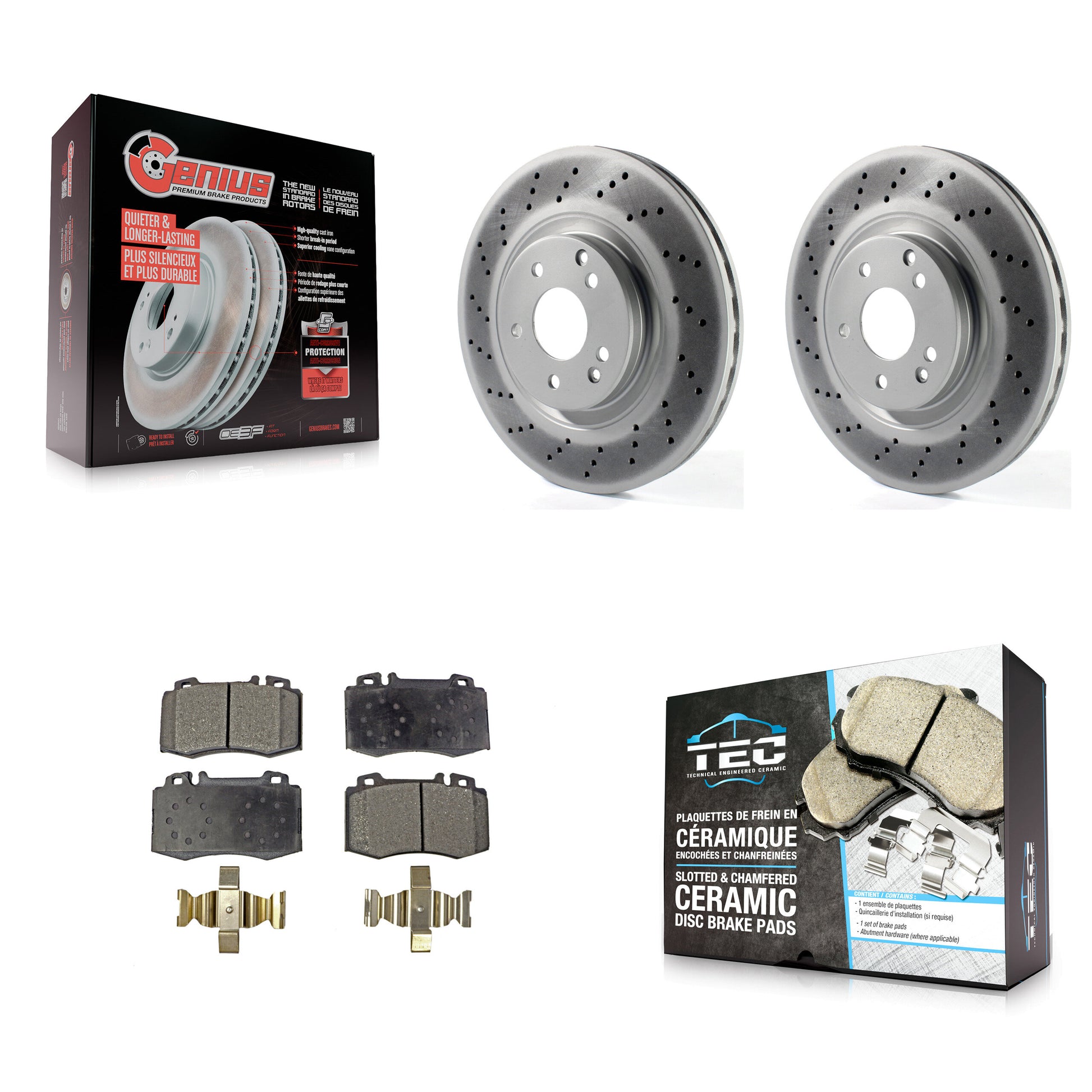 Transit Auto KGT-100389 Disc Brake Kit for 2003-2006 Mercedes-Benz SLK350, Mercedes-Benz C230, Mercedes-Benz C320 - Front