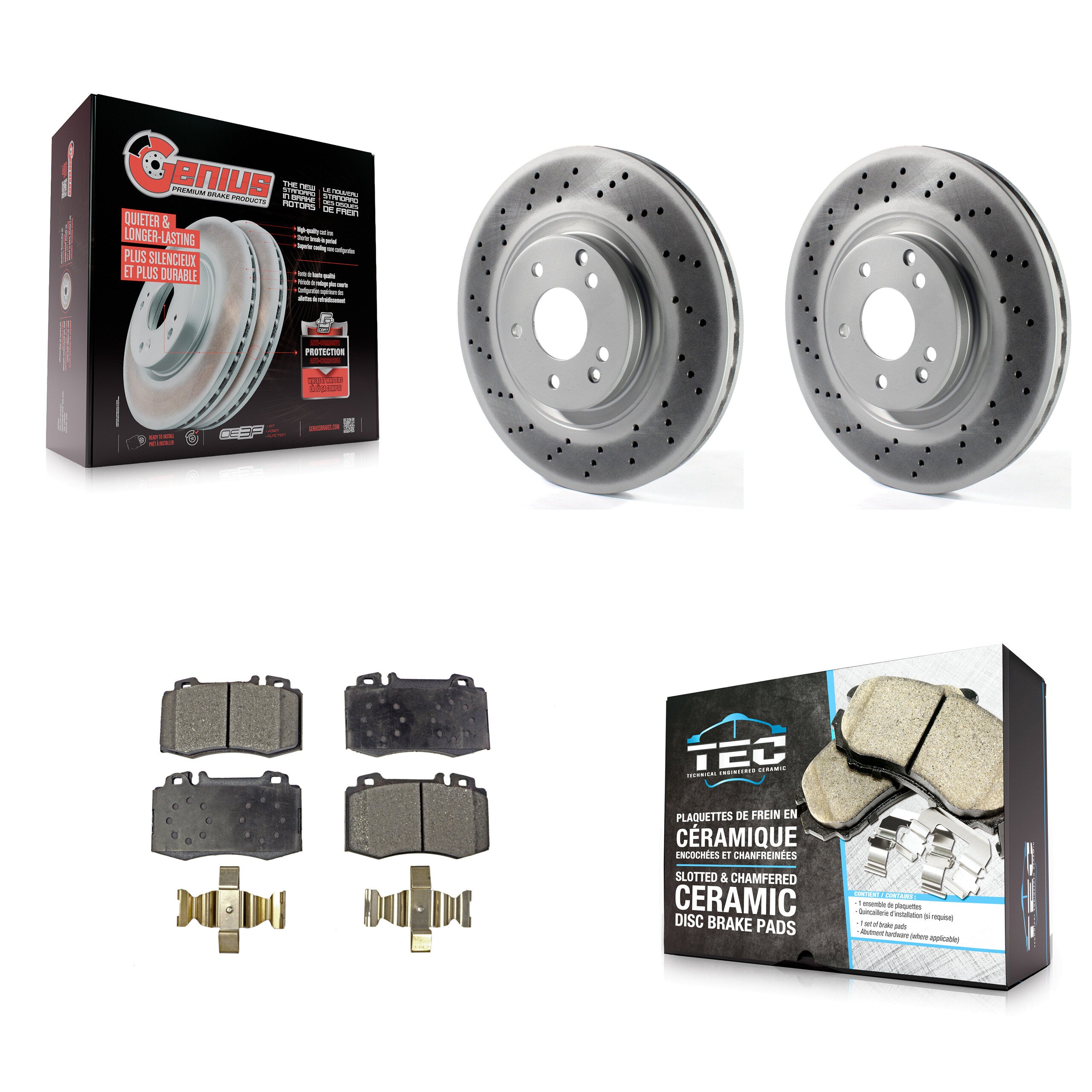 Transit Auto KGT-100389 Disc Brake Kit for 2003-2006 Mercedes-Benz SLK350, Mercedes-Benz C230, Mercedes-Benz C320 - Front