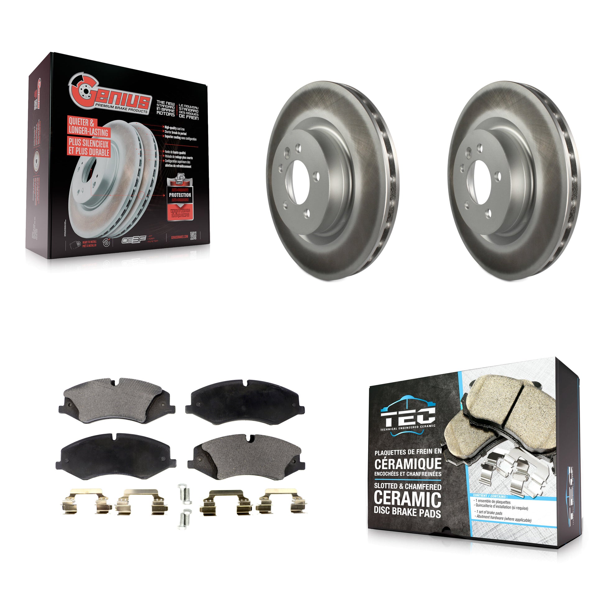 Transit Auto KGT-100393 Disc Brake Kit for 2010-2017 Land Rover Discovery, Land Rover Range Rover and More - Front