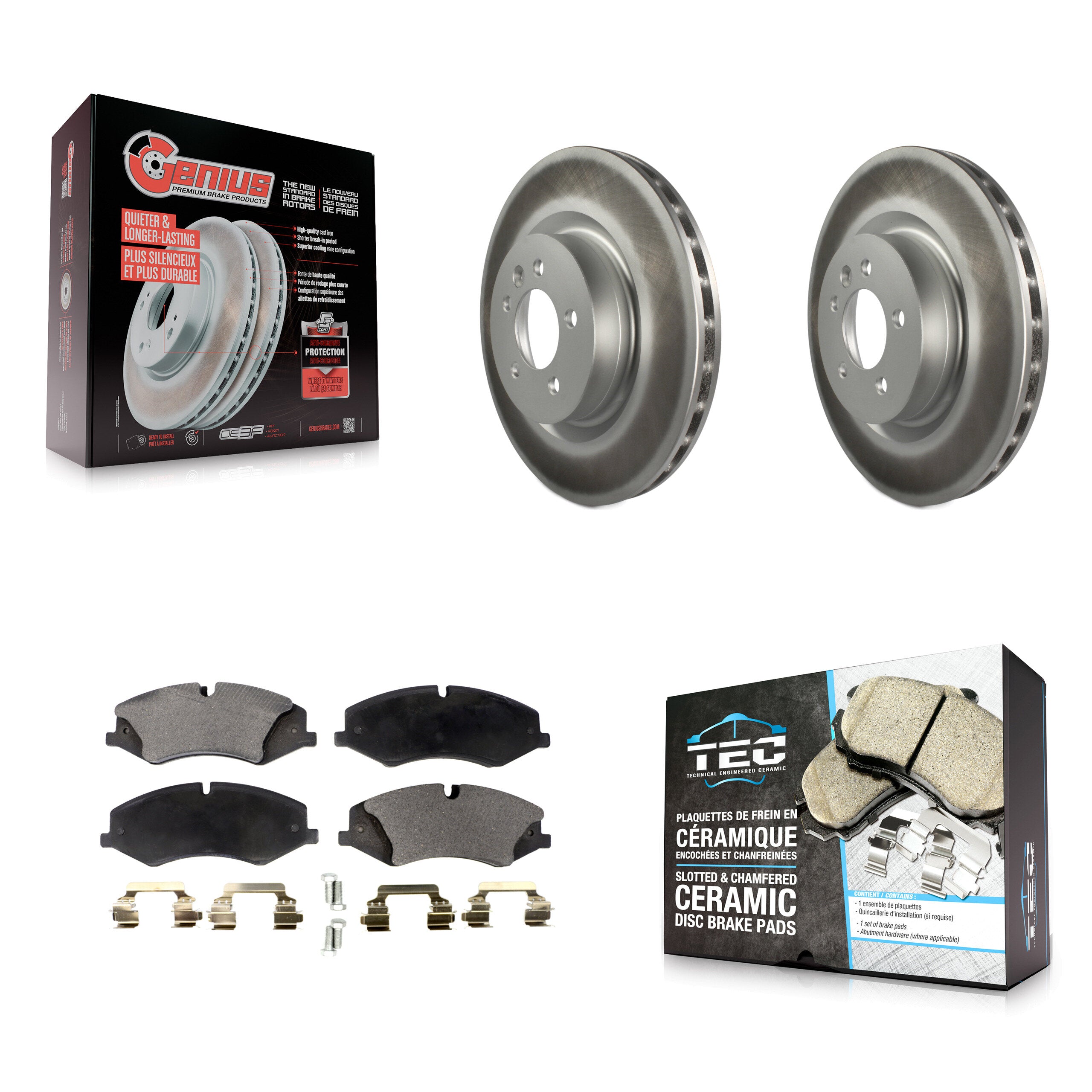 Transit Auto KGT-100393 Disc Brake Kit for 2010-2017 Land Rover Discovery, Land Rover Range Rover and More - Front