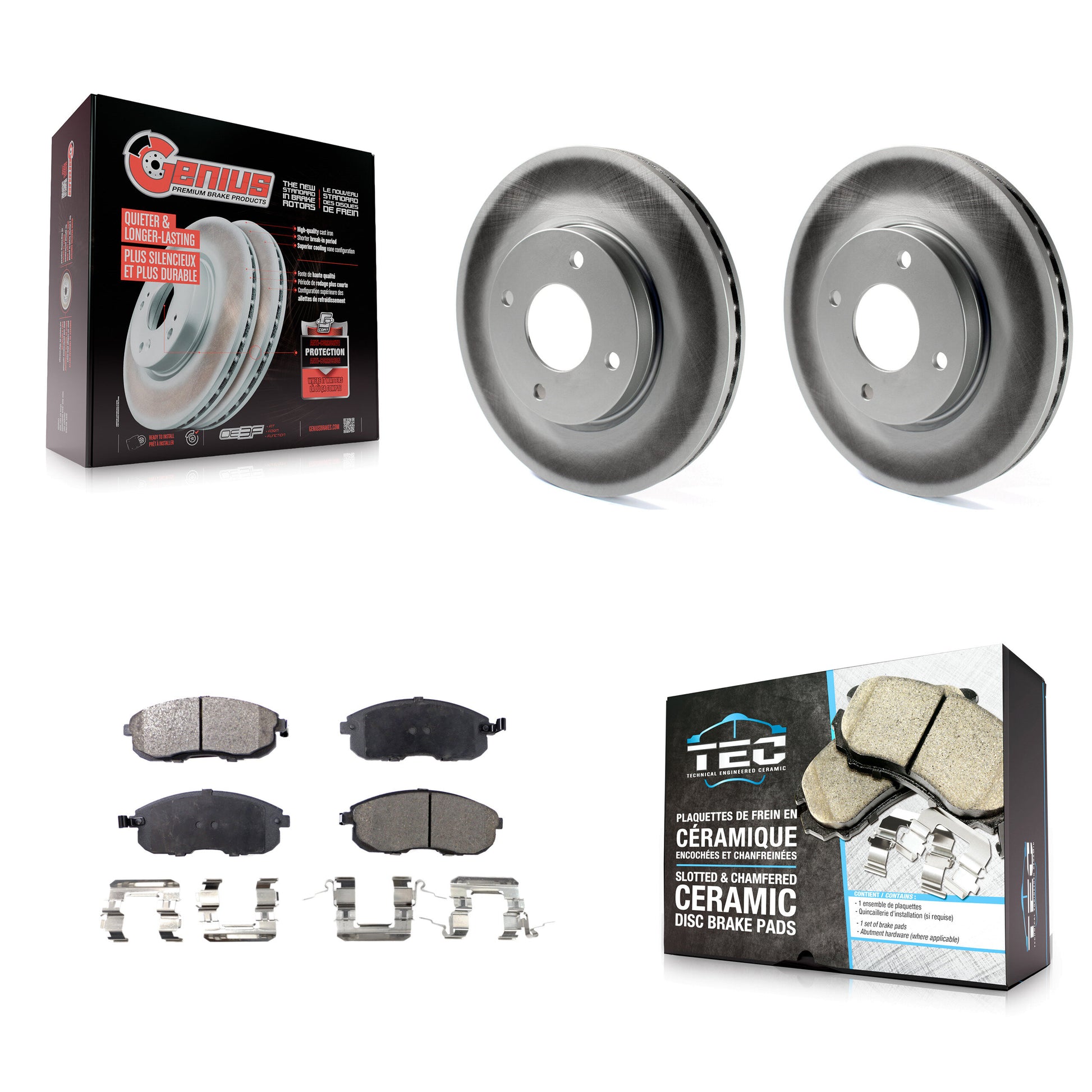 Transit Auto KGT-100403 Disc Brake Kit for 2007-2014 Nissan Cube, Nissan Sentra, Nissan Versa - Front