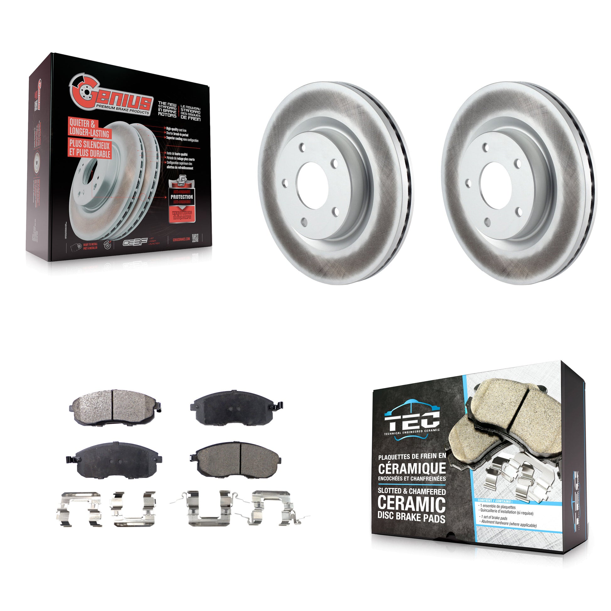Transit Auto KGT-100404 Disc Brake Kit for 2007-2013 Nissan Altima - Front