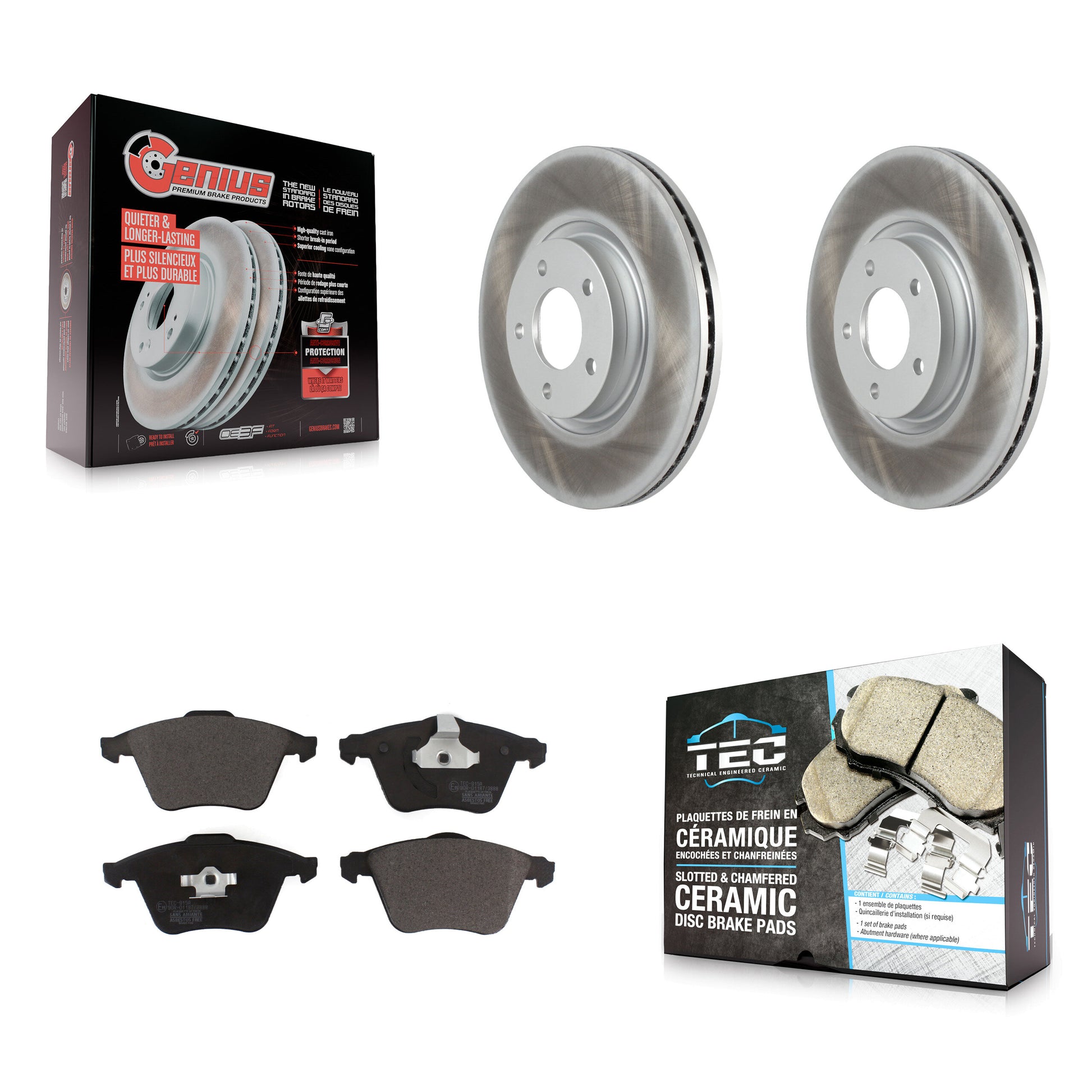 Transit Auto KGT-100408 Disc Brake Kit for 2007-2013 Mazda 3 - Front