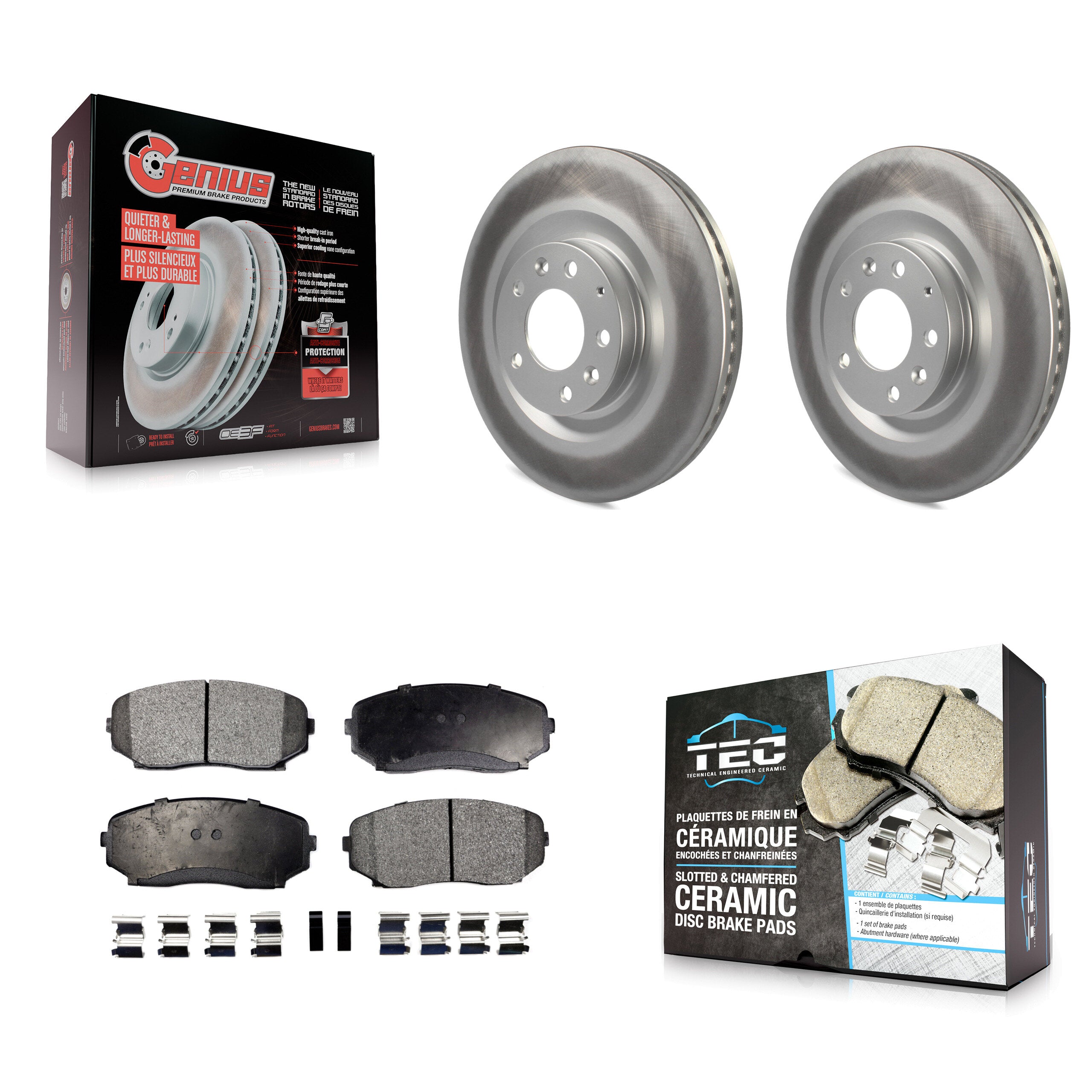 Transit Auto KGT-100409 Disc Brake Kit for 2007-2015 Mazda CX-9 - Front