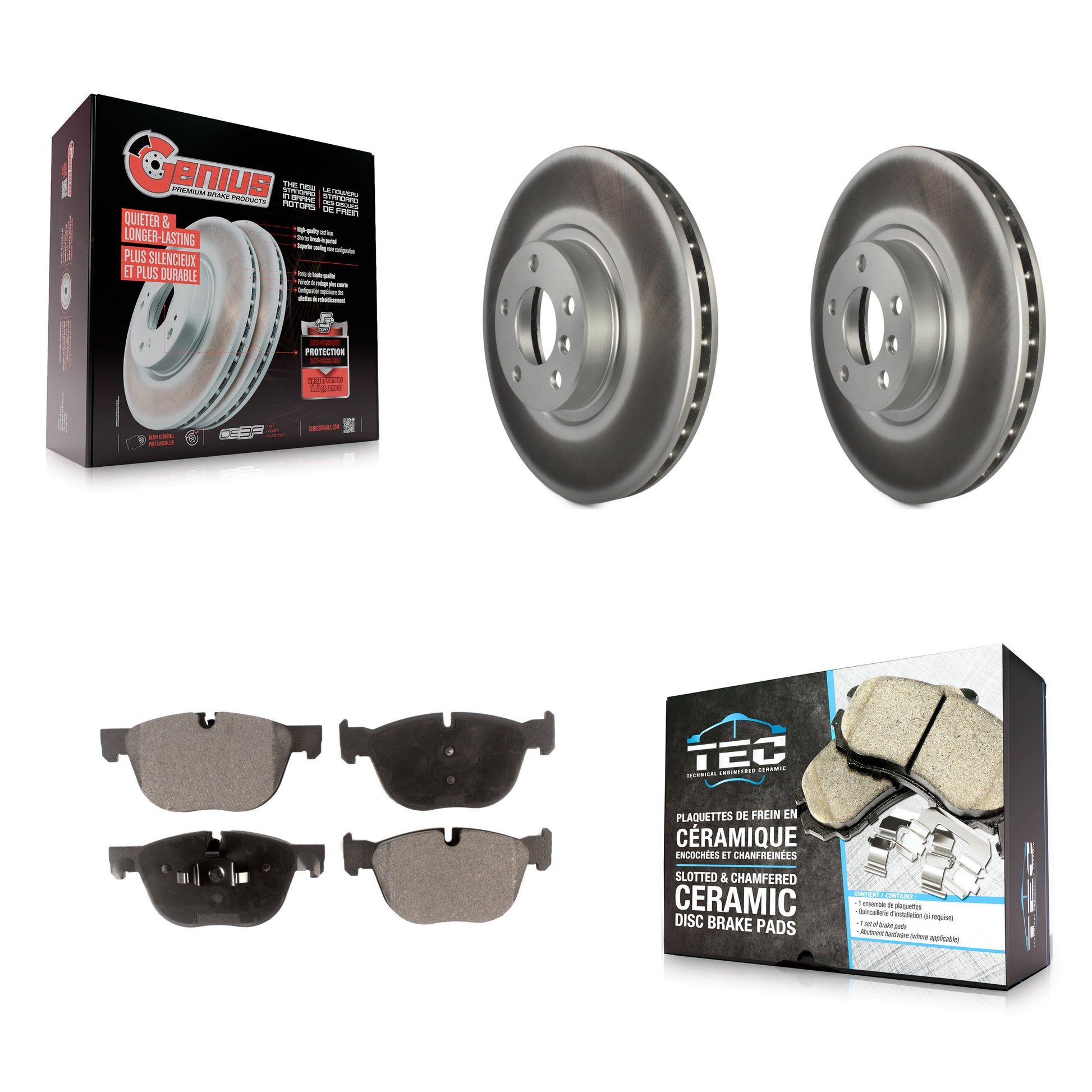 Transit Auto KGT-100412 Disc Brake Kit for 2007-2018 BMW X5, BMW X6 - Front