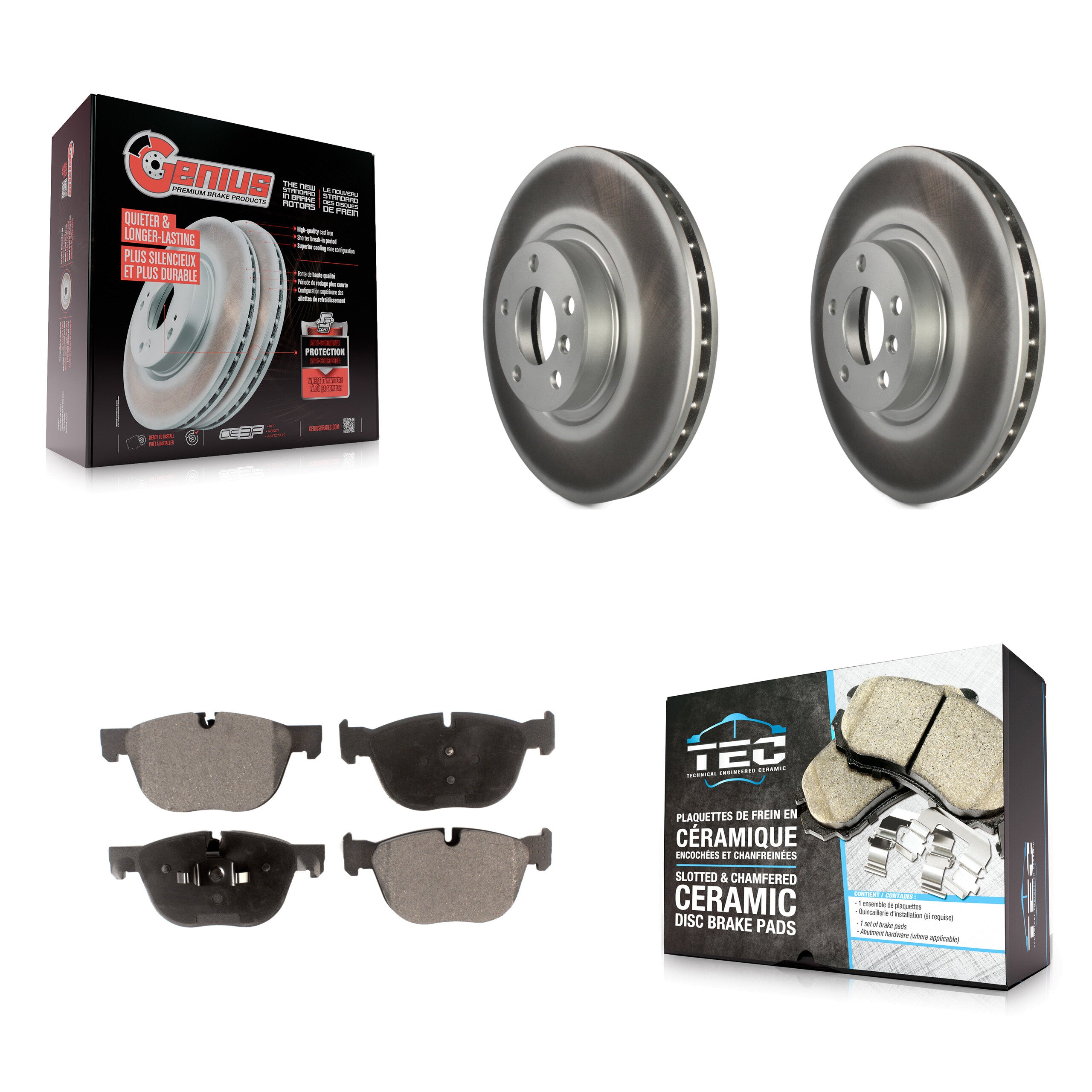 Transit Auto KGT-100412 Disc Brake Kit for 2007-2018 BMW X5, BMW X6 - Front