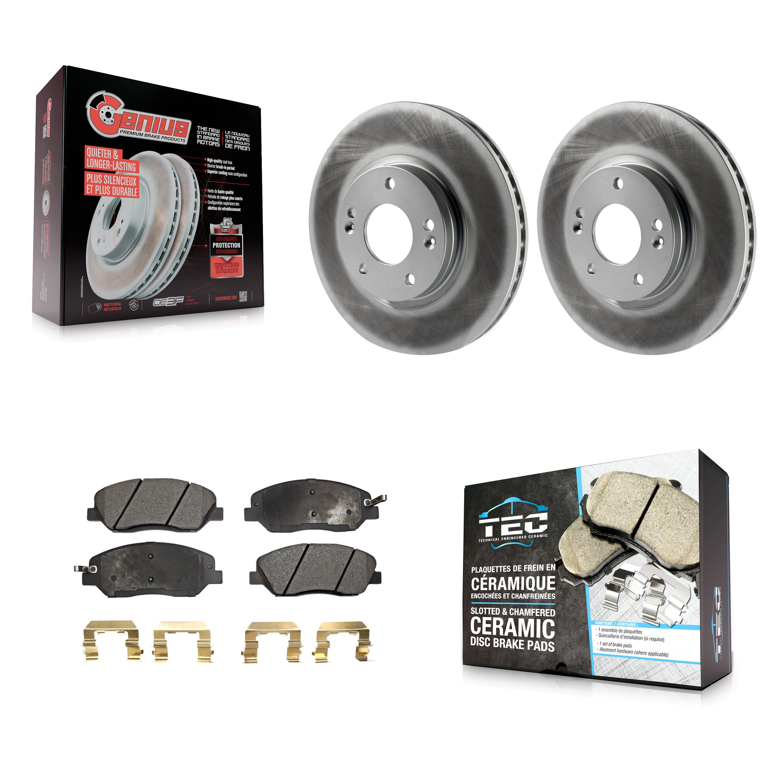 Transit Auto KGT-100413 Disc Brake Kit for 2007-2009 Hyundai Santa Fe - Front