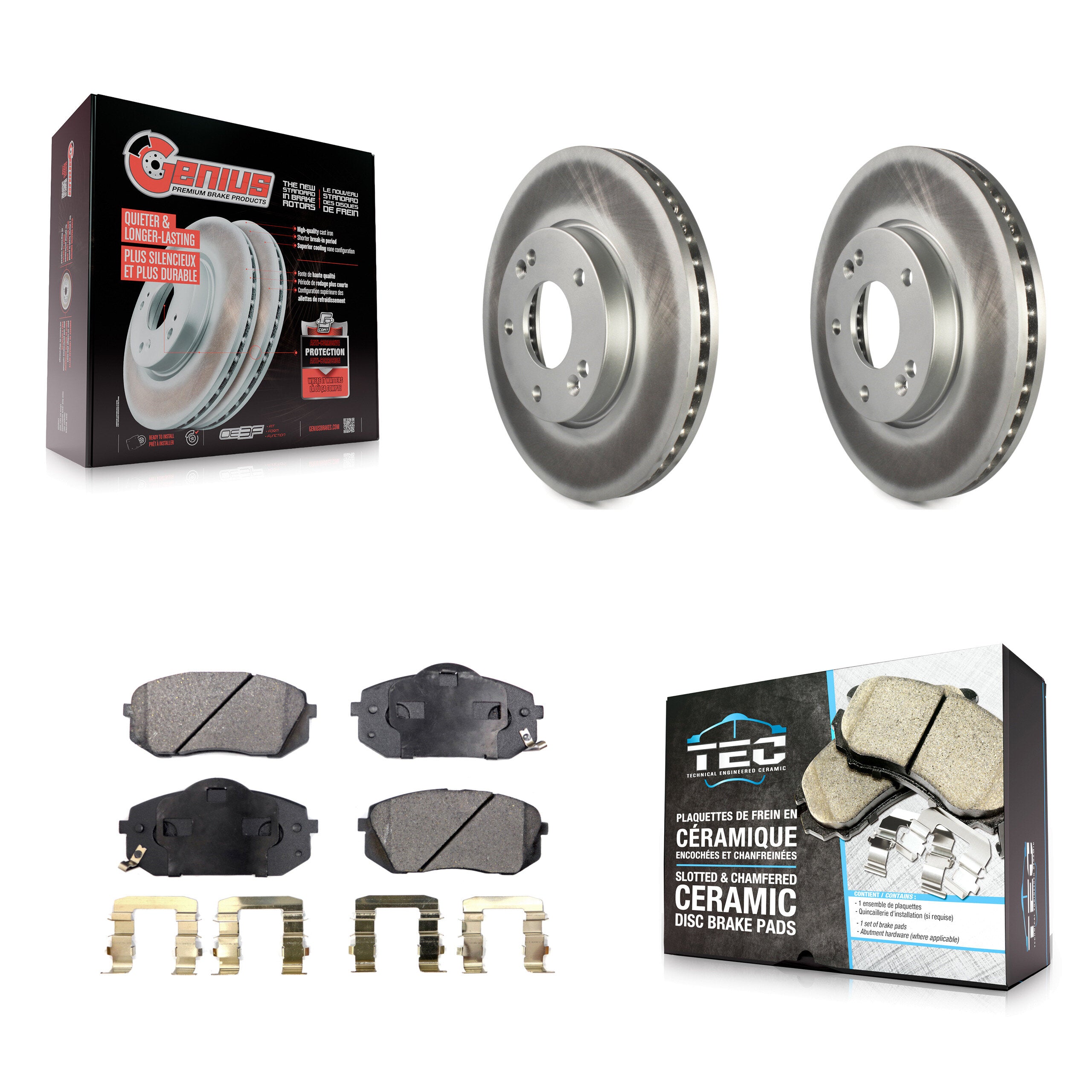 Transit Auto KGT-100414 Disc Brake Kit for 2007-2009 Kia Rondo - Front