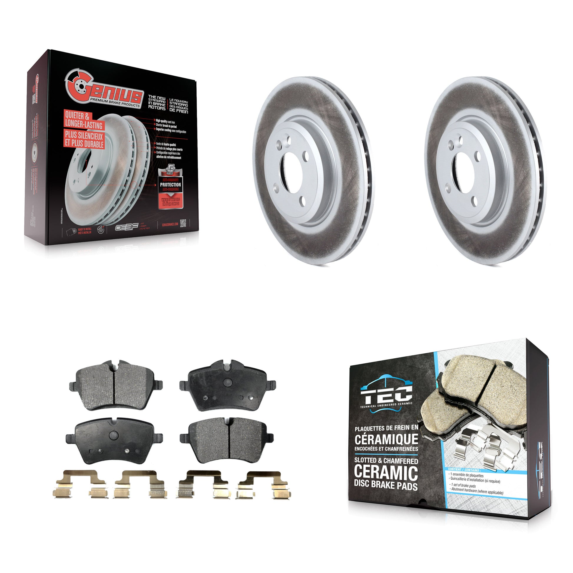 Transit Auto KGT-100416 Disc Brake Kit for 2002-2015 Mini Cooper Countryman, Mini Cooper - Front