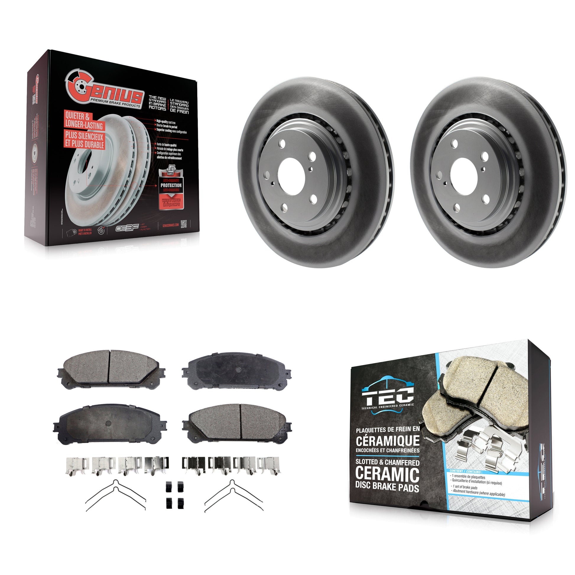 Transit Auto KGT-100423 Disc Brake Kit for 2008-2021 Lexus NX300, Lexus NX200t and More - Front
