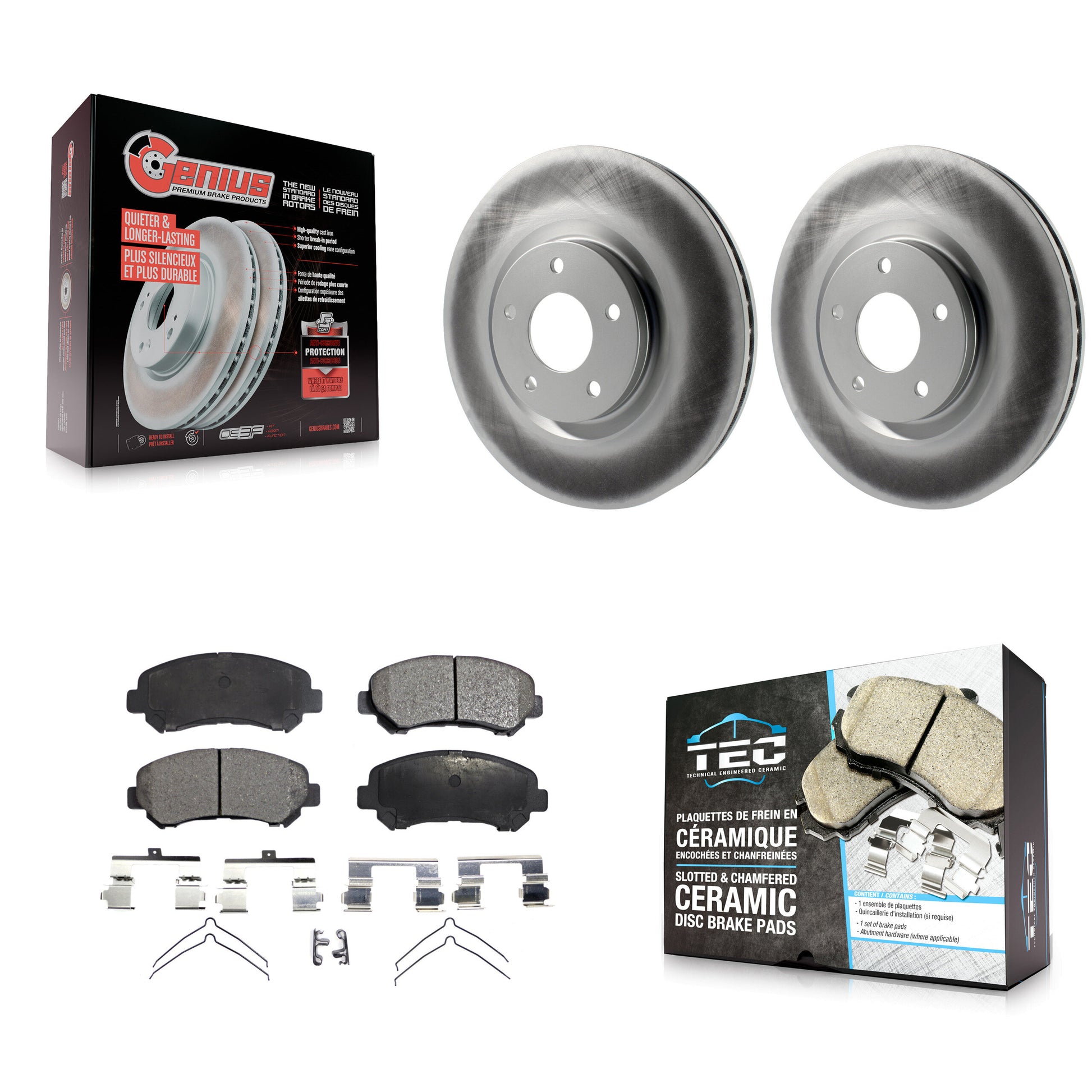 Transit Auto KGT-100426 Disc Brake Kit for 2007-2017 Nissan Juke, Nissan Sentra - Front