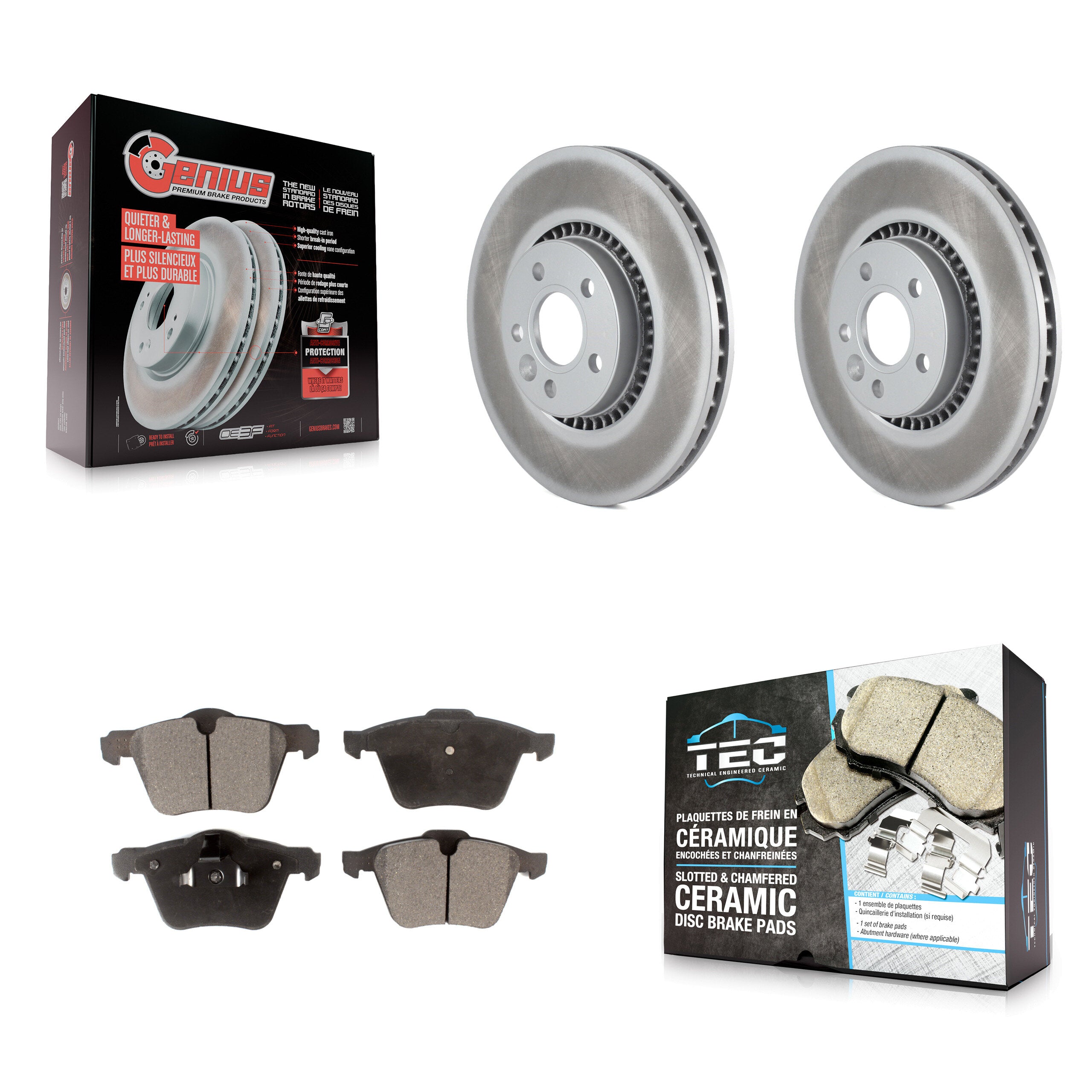 Transit Auto KGT-100427 Disc Brake Kit for 2007-2018 Volvo S60, Volvo V60 and More - Front