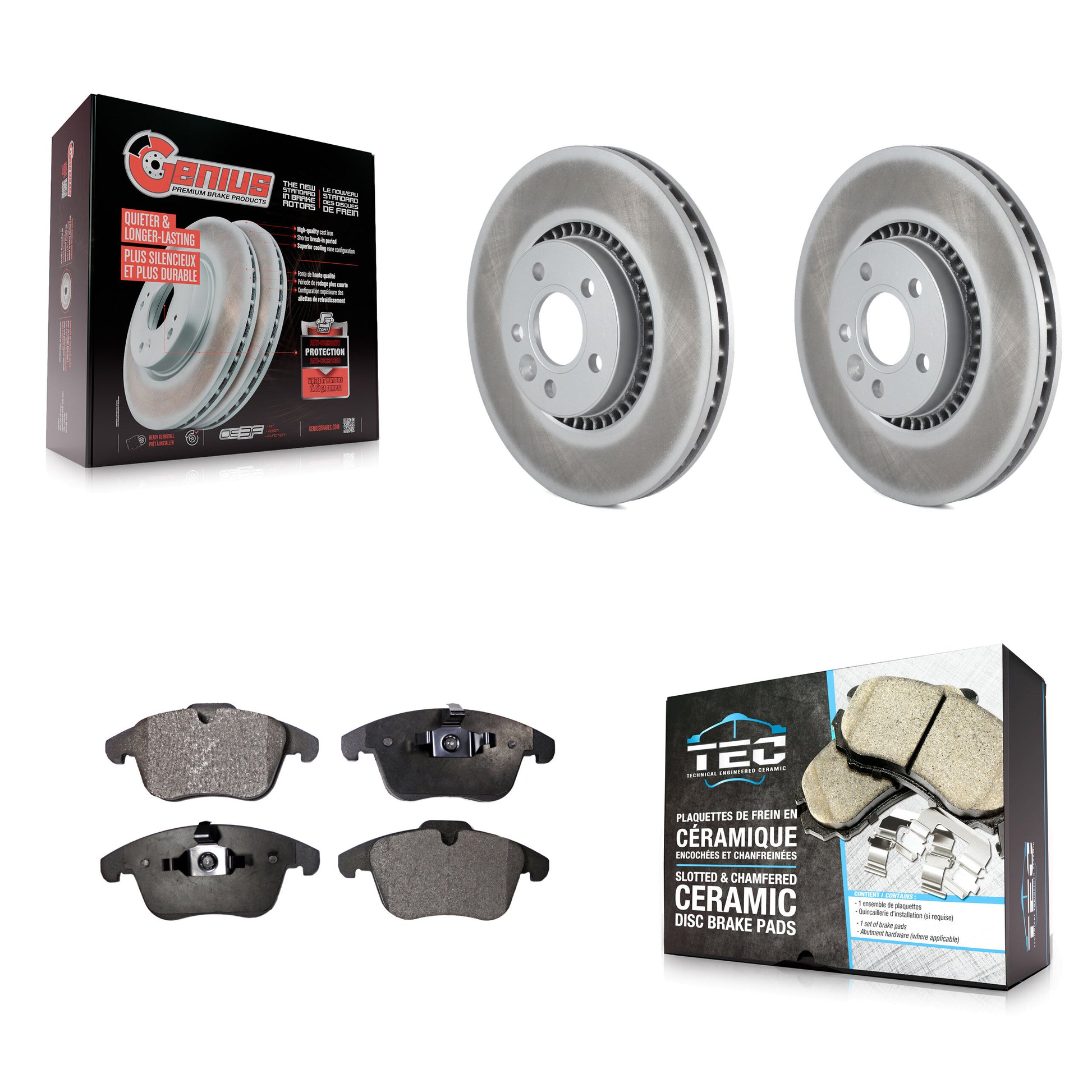 Transit Auto KGT-100428 Disc Brake Kit for 2008-2015 Land Rover LR2 - Front