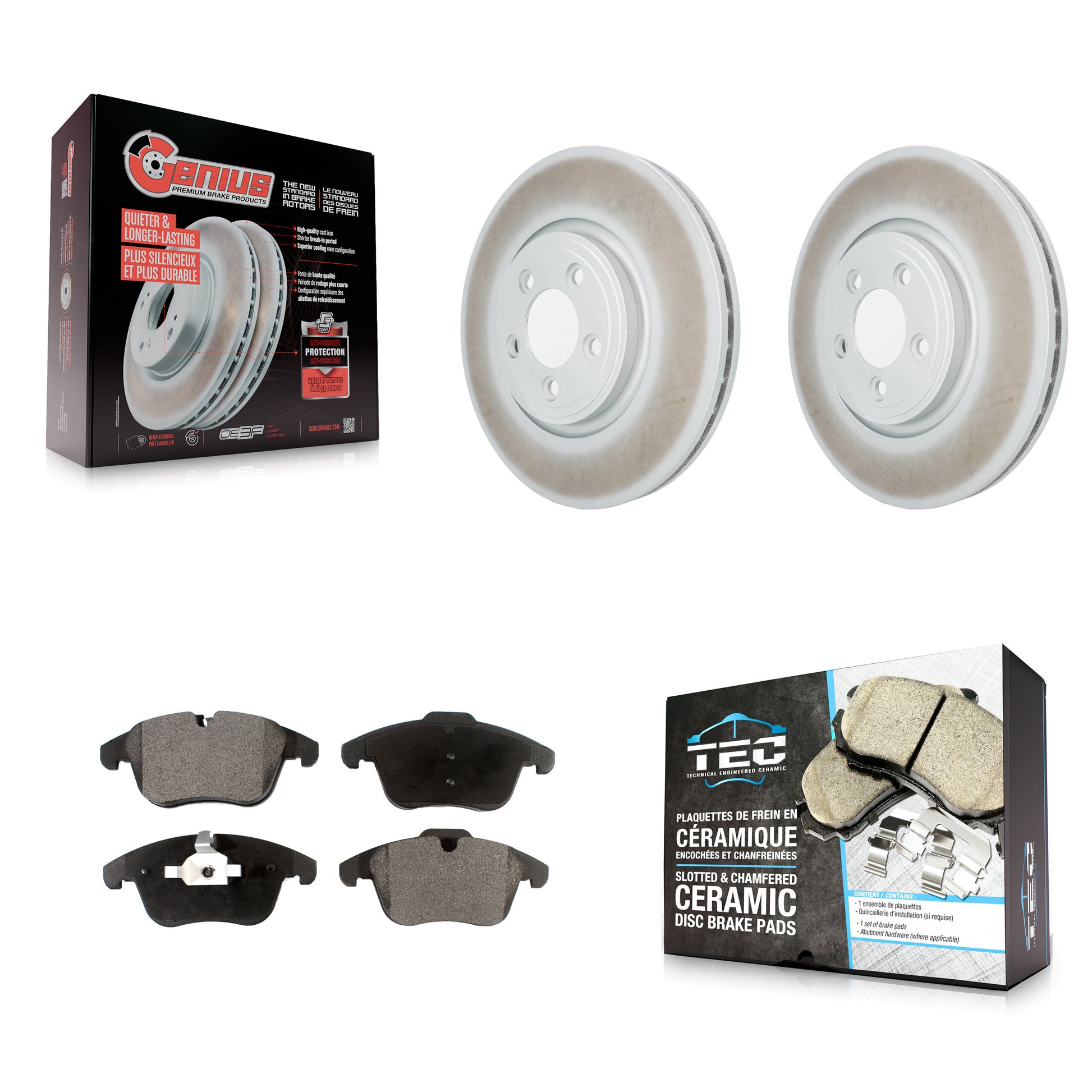 Transit Auto KGT-100429 Disc Brake Kit for 2005-2015 Jaguar XF, Jaguar S-Type and More - Front