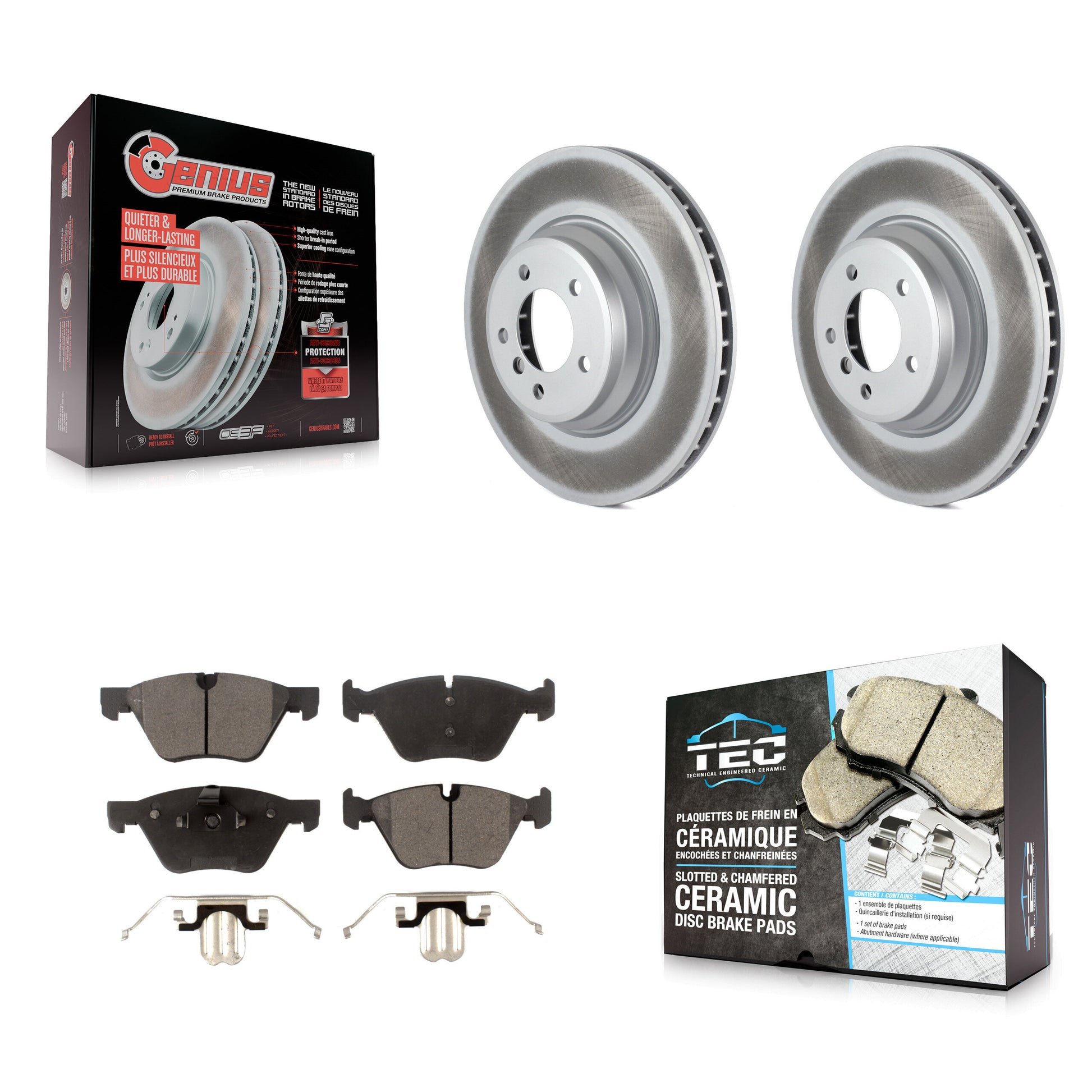 Transit Auto KGT-100431 Disc Brake Kit for 2007 BMW 335xi - Front