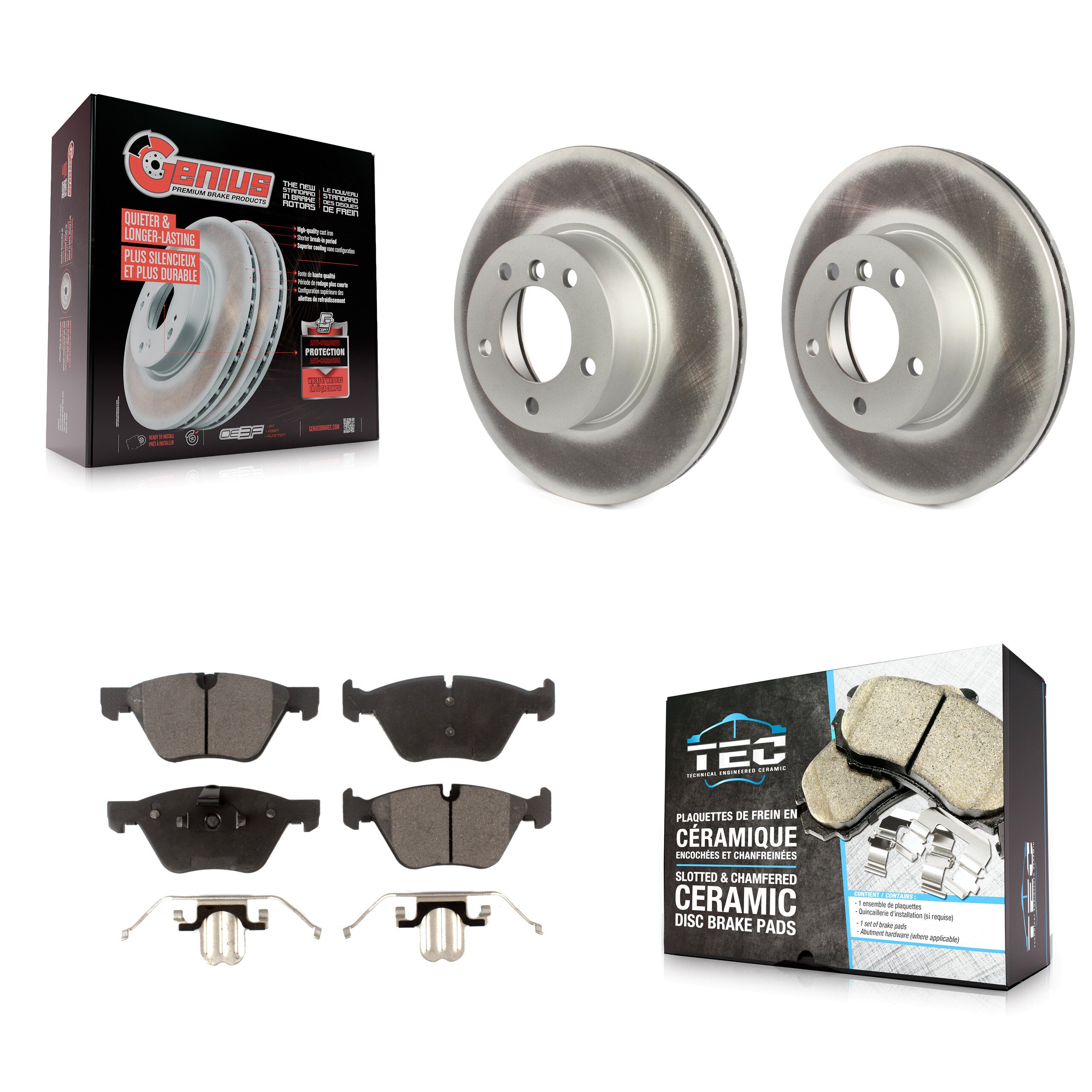 Transit Auto KGT-100433 Disc Brake Kit for 2007-2012 BMW X1, BMW 328xi - Front