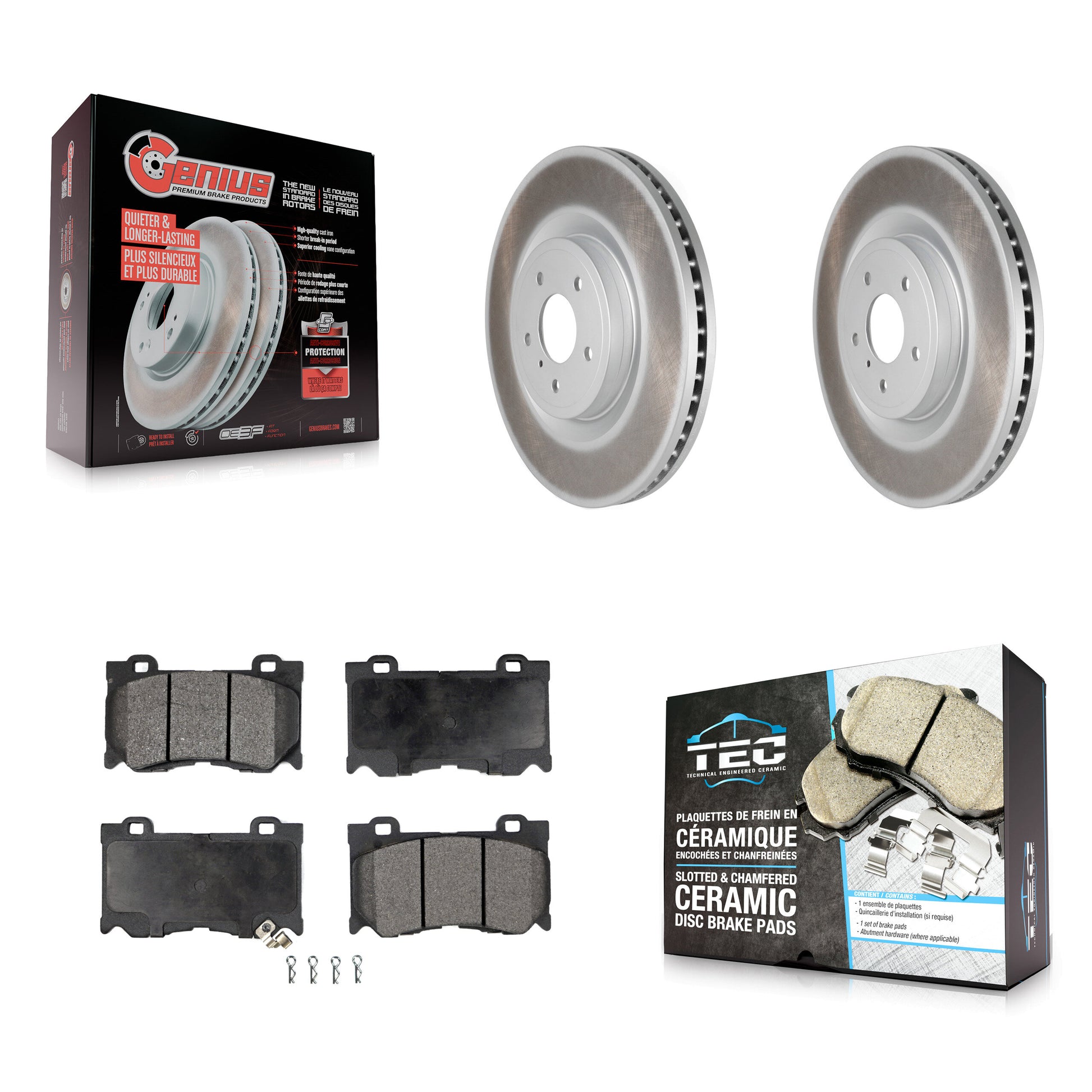 Transit Auto KGT-100438 Disc Brake Kit for 2009-2024 Nissan Z, INFINITI Q60 and More - Front