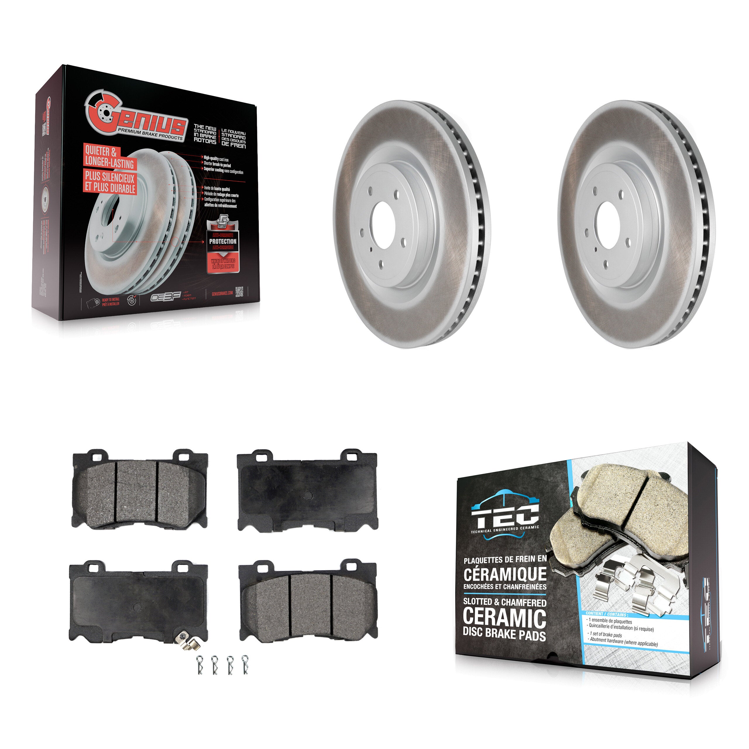 Transit Auto KGT-100438 Disc Brake Kit for 2009-2024 Nissan Z, INFINITI Q60 and More - Front