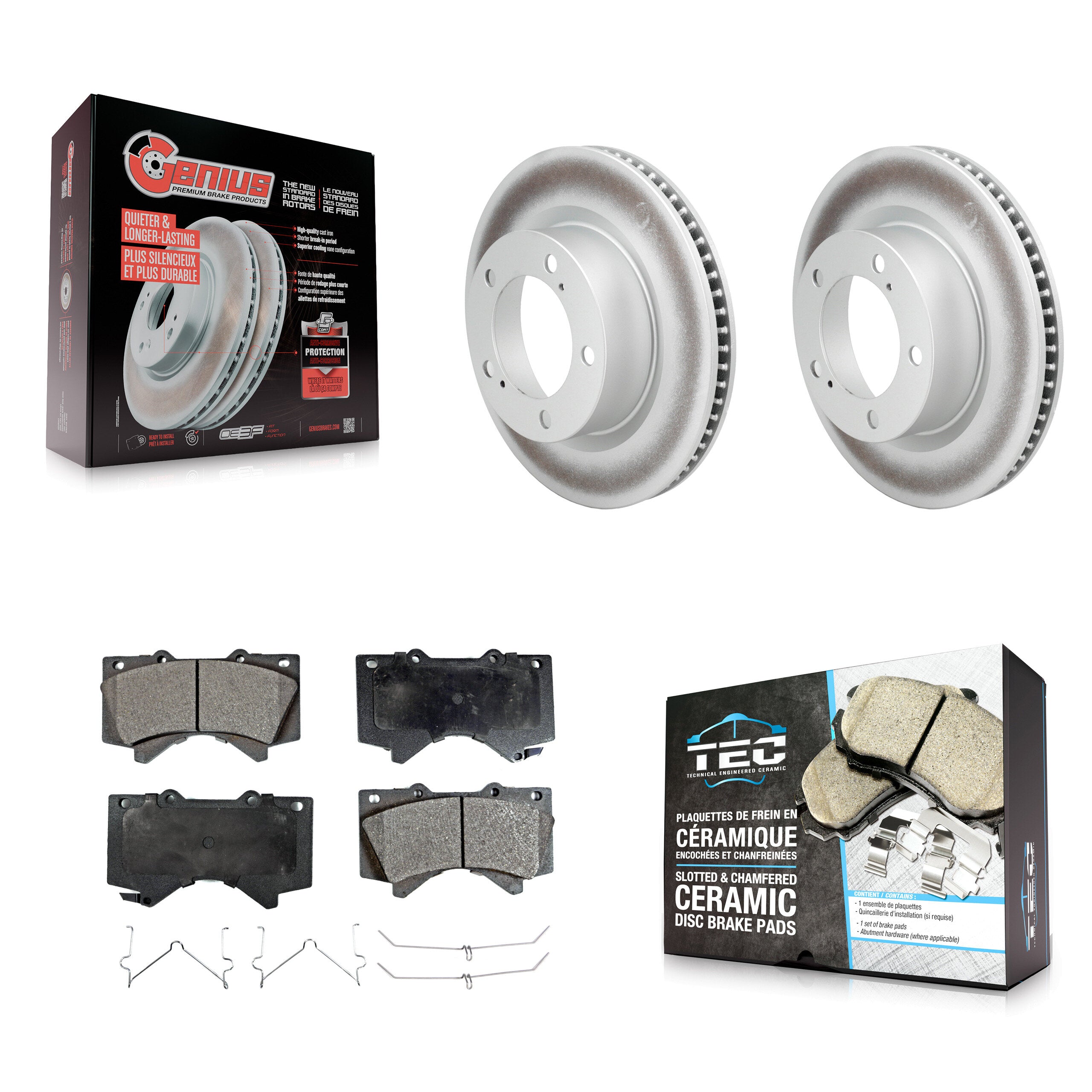 Transit Auto KGT-100443 Disc Brake Kit for 2008-2020 Toyota Land Cruiser, Lexus LX570 - Front
