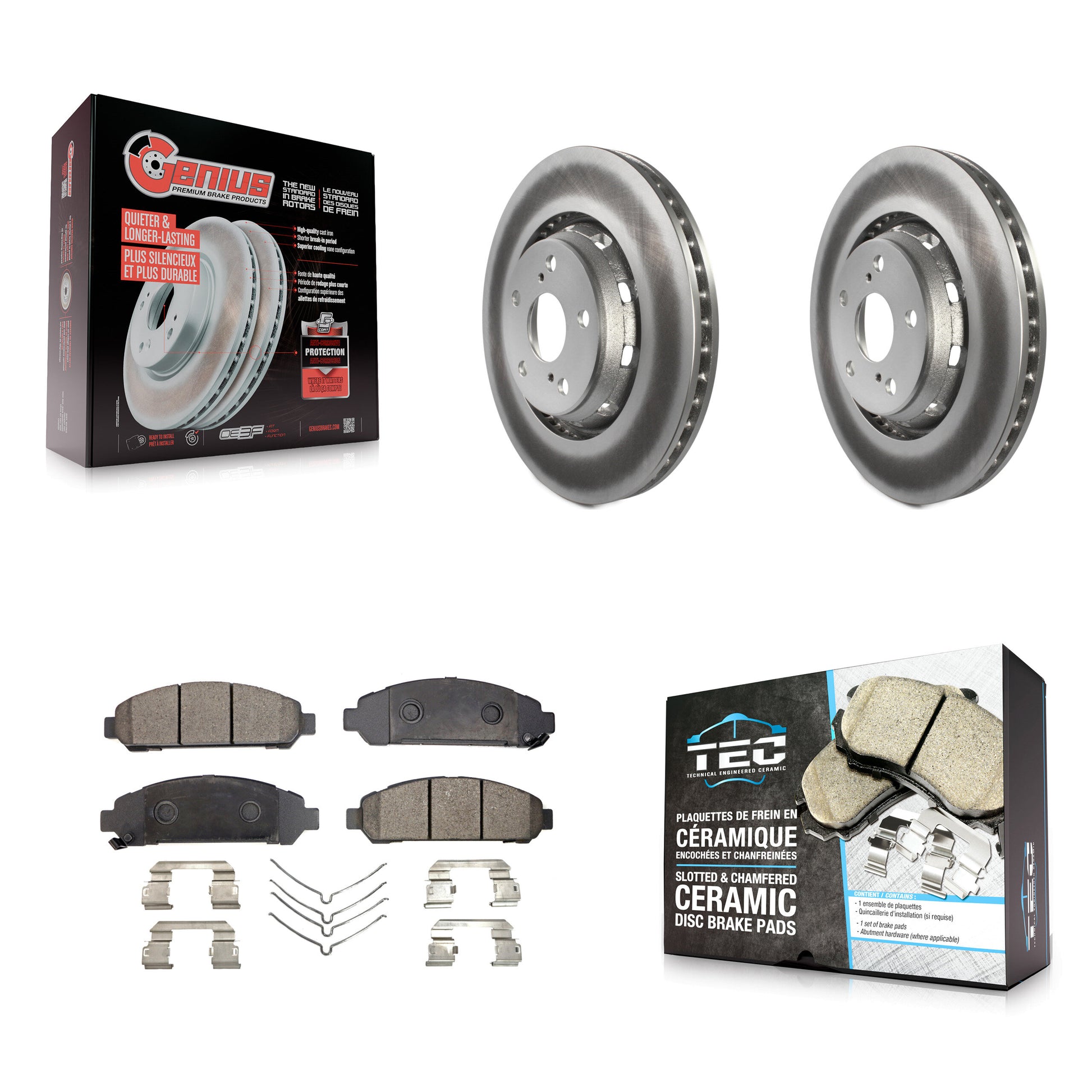 Transit Auto KGT-100453 Disc Brake Kit for 2009-2016 Toyota Venza - Front