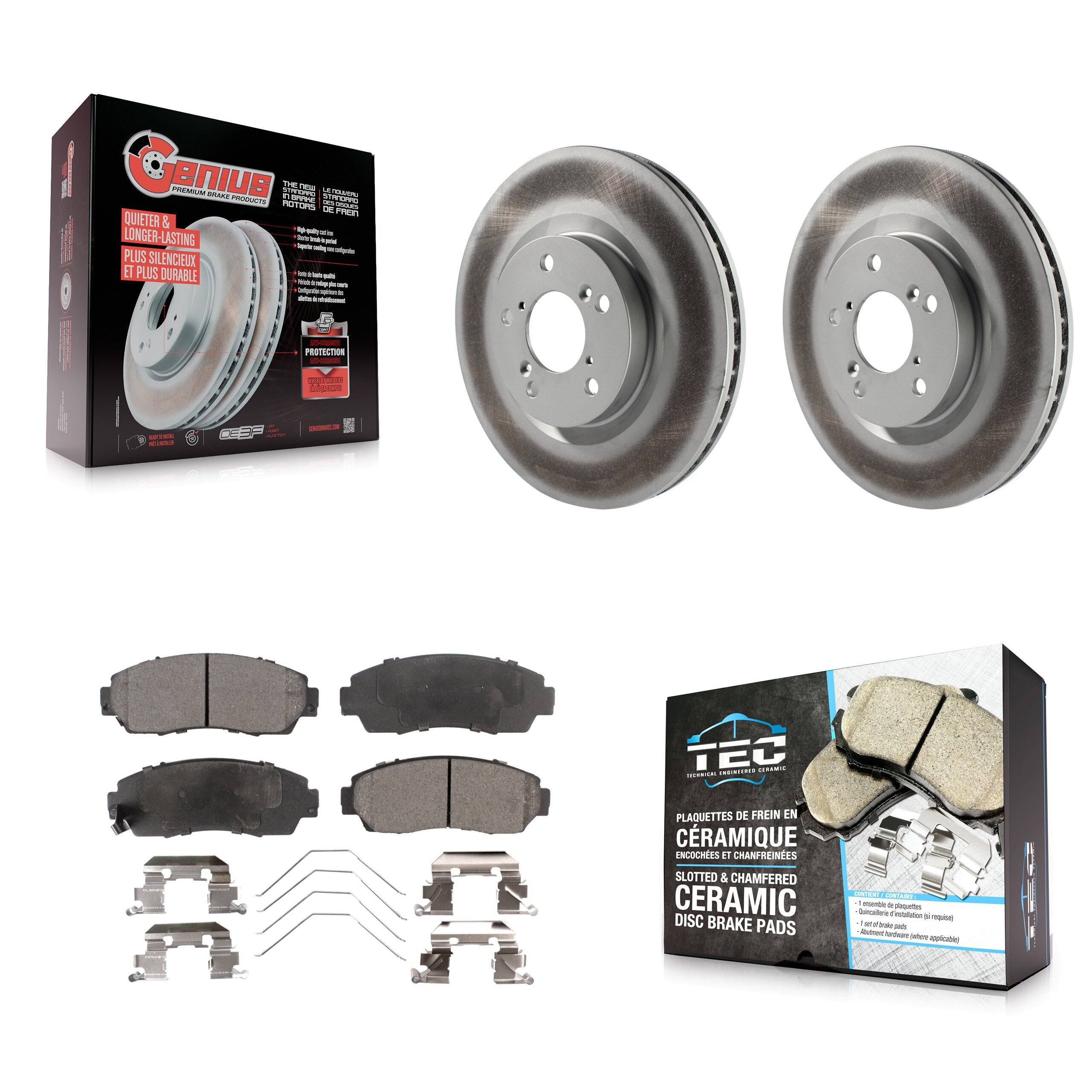 Transit Auto KGT-100454 Disc Brake Kit for 2011-2014 Honda Odyssey - Front