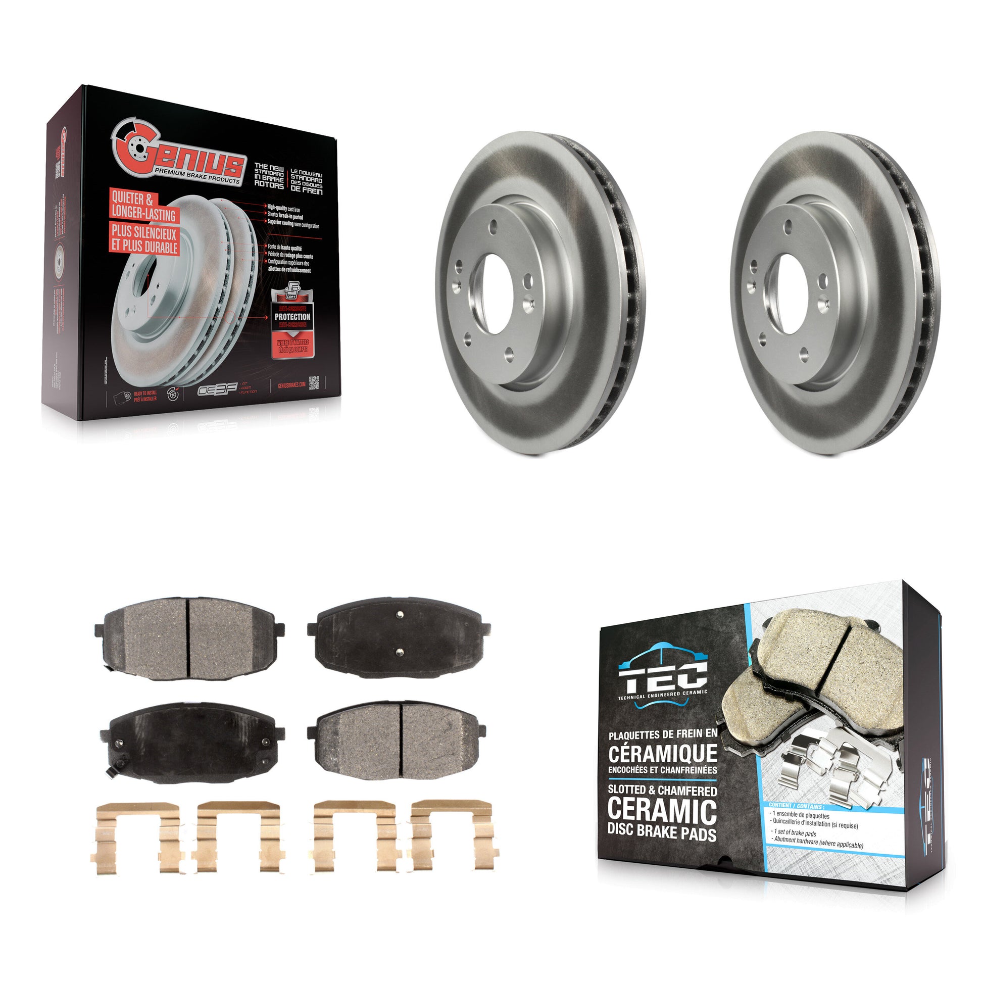 Transit Auto KGT-100458 Disc Brake Kit for 2010-2013 Kia Forte5, Kia Forte, Kia Forte Koup - Front