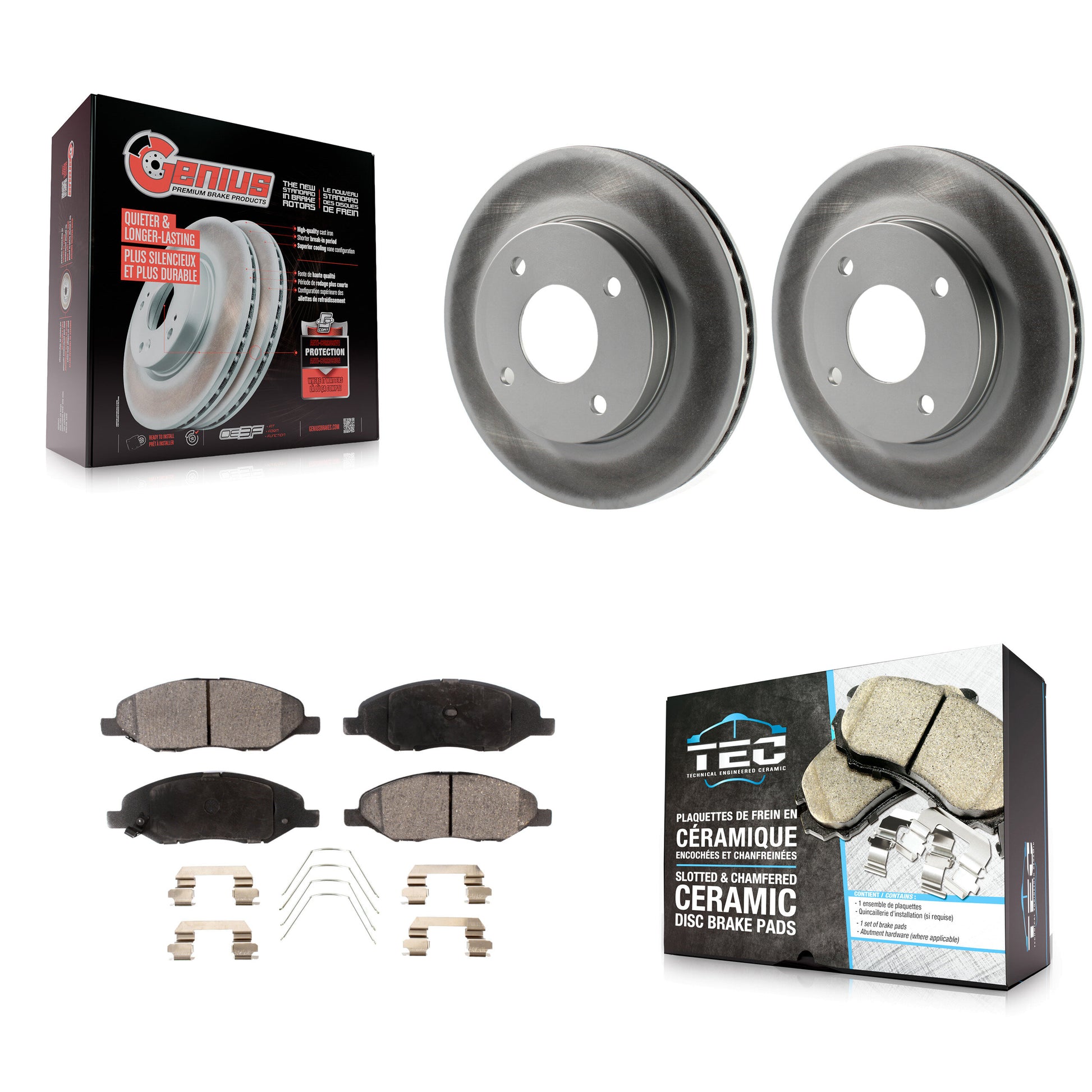 Transit Auto KGT-100461 Disc Brake Kit for 2009-2011 Nissan Versa - Front
