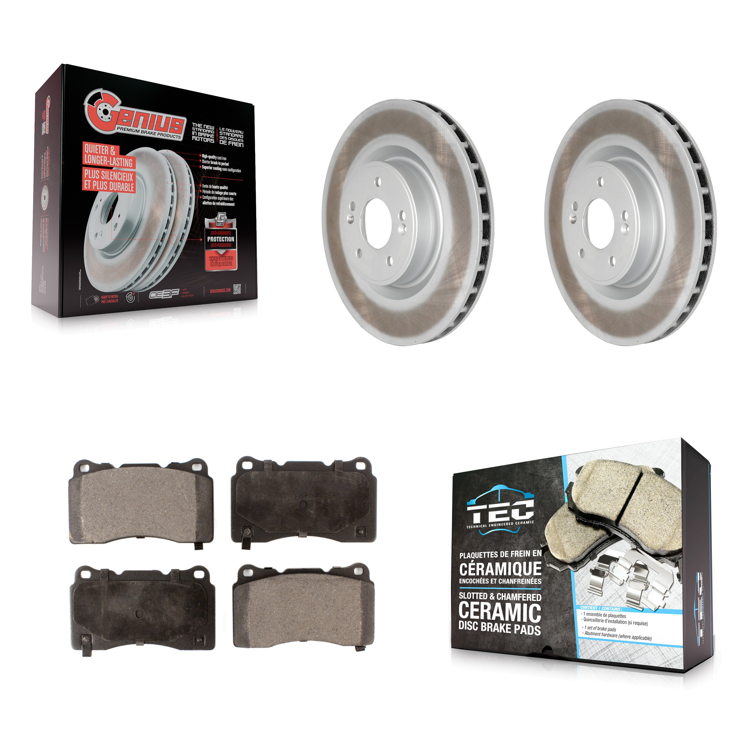 Transit Auto KGT-100462 Disc Brake Kit for 2010-2016 Hyundai Genesis Coupe - Front