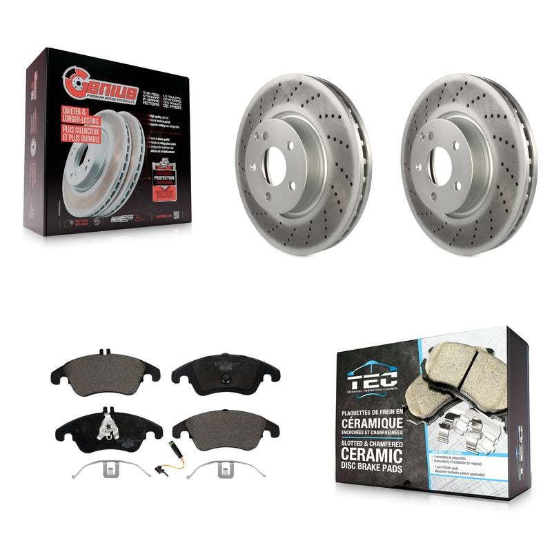 Transit Auto KGT-100472 Disc Brake Kit for 2008-2019 Mercedes-Benz SLC300, Mercedes-Benz E400 and More - Front