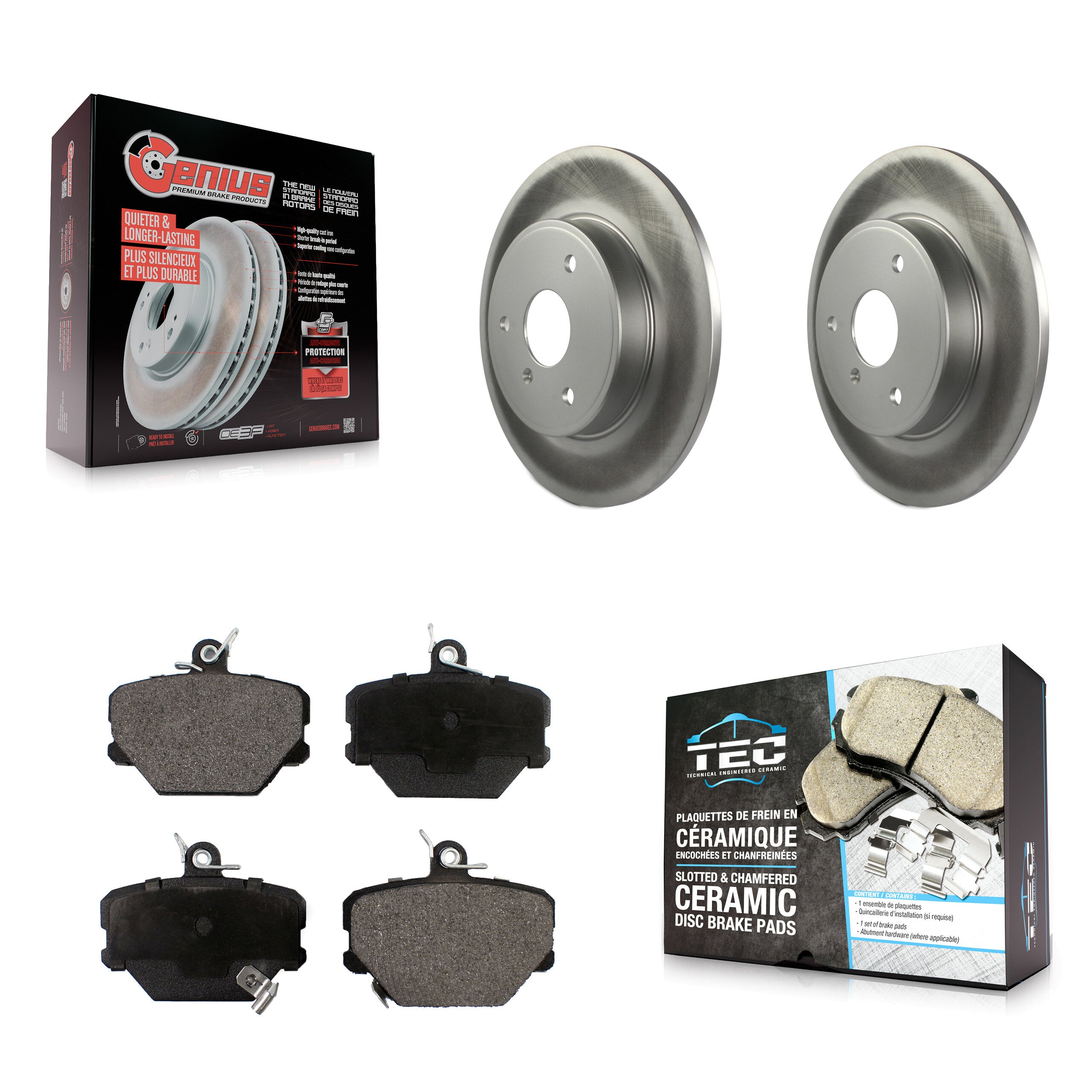 Transit Auto KGT-100473 Disc Brake Kit for 2005-2016 Smart Fortwo - Front
