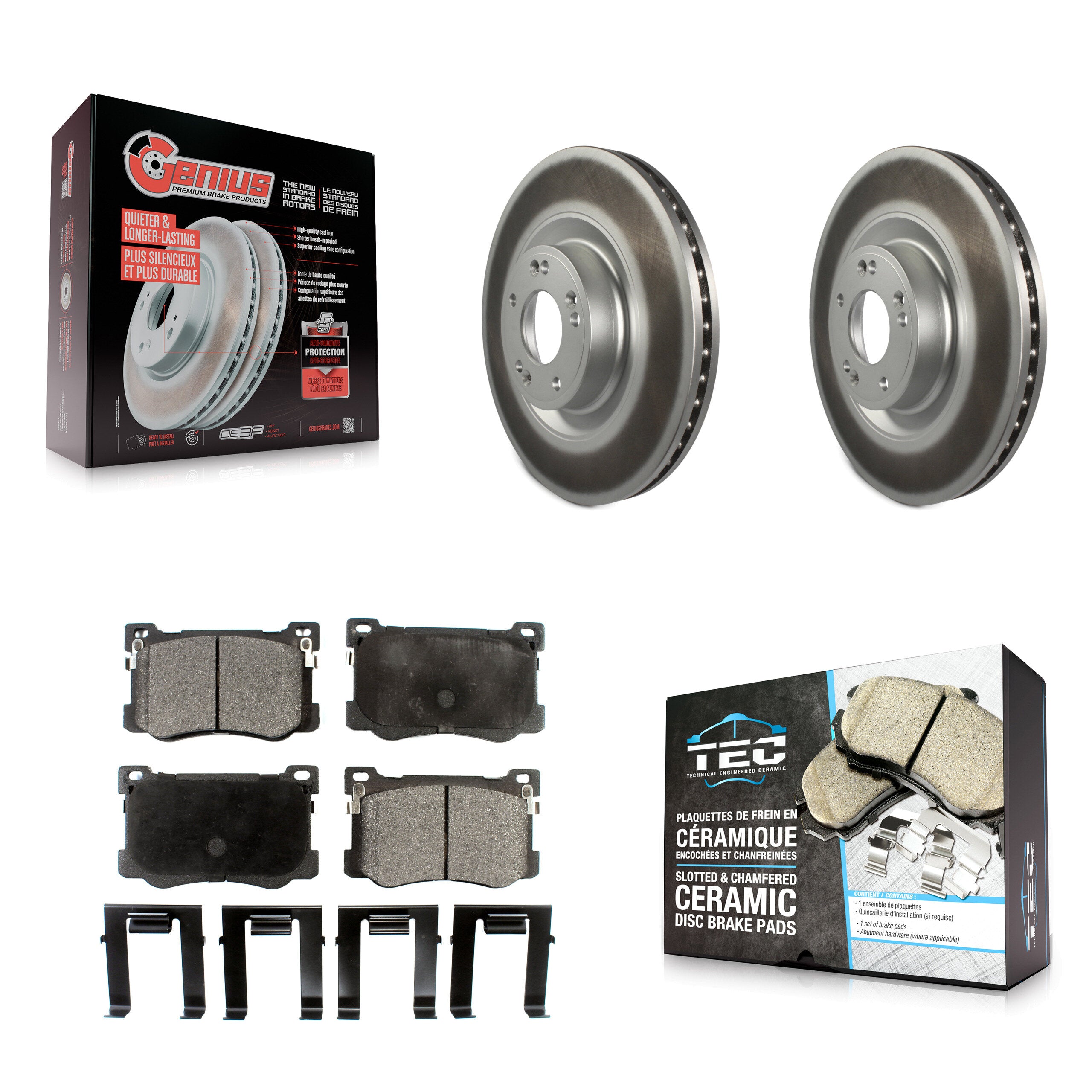 Transit Auto KGT-100481 Disc Brake Kit for 2015-2017 Genesis G80, Kia K900, Hyundai Genesis - Front