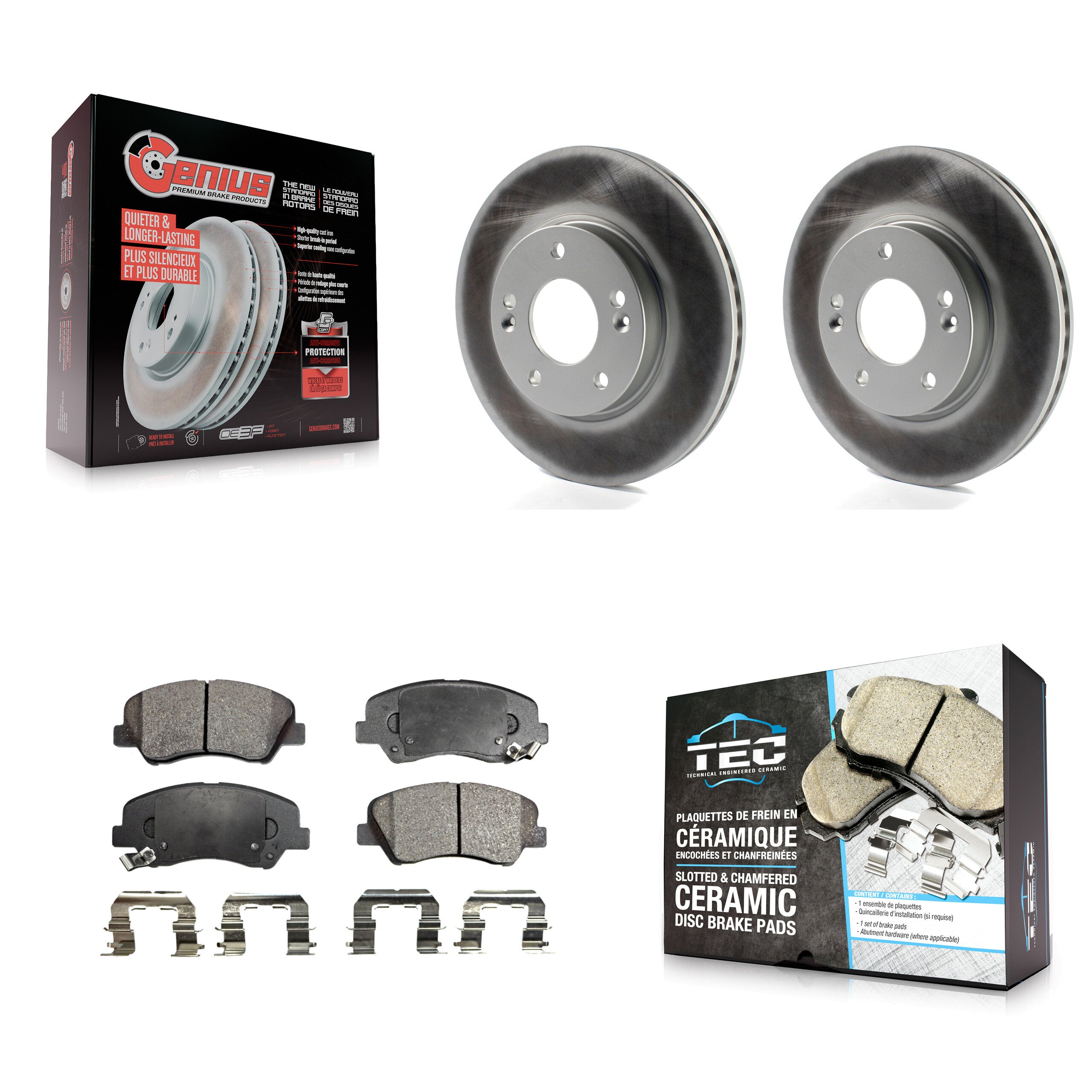 Transit Auto KGT-100483 Disc Brake Kit for 2011-2016 Hyundai Elantra GT, Kia Forte and More - Front