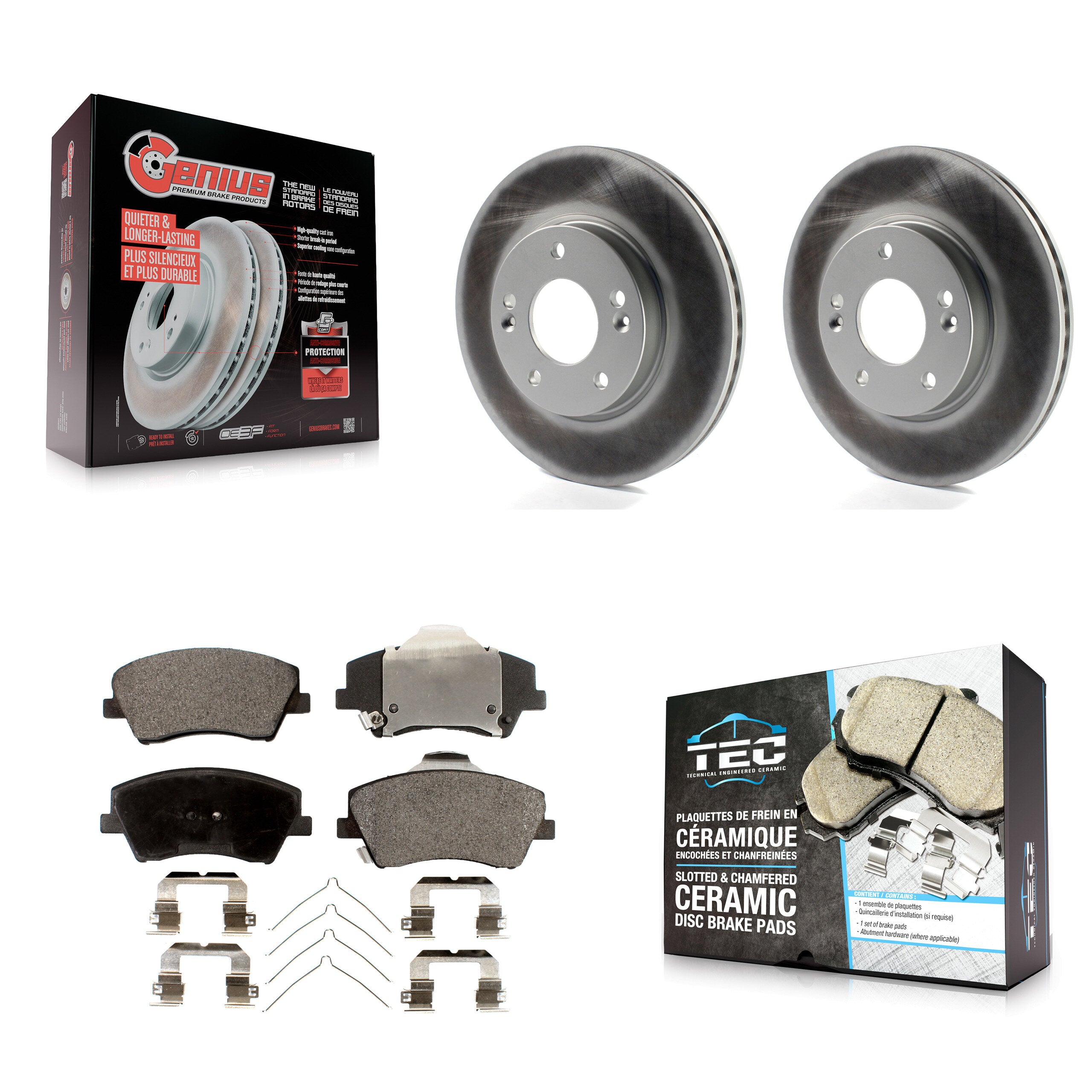 Transit Auto KGT-100485 Disc Brake Kit for 2017-2020 Hyundai Elantra - Front