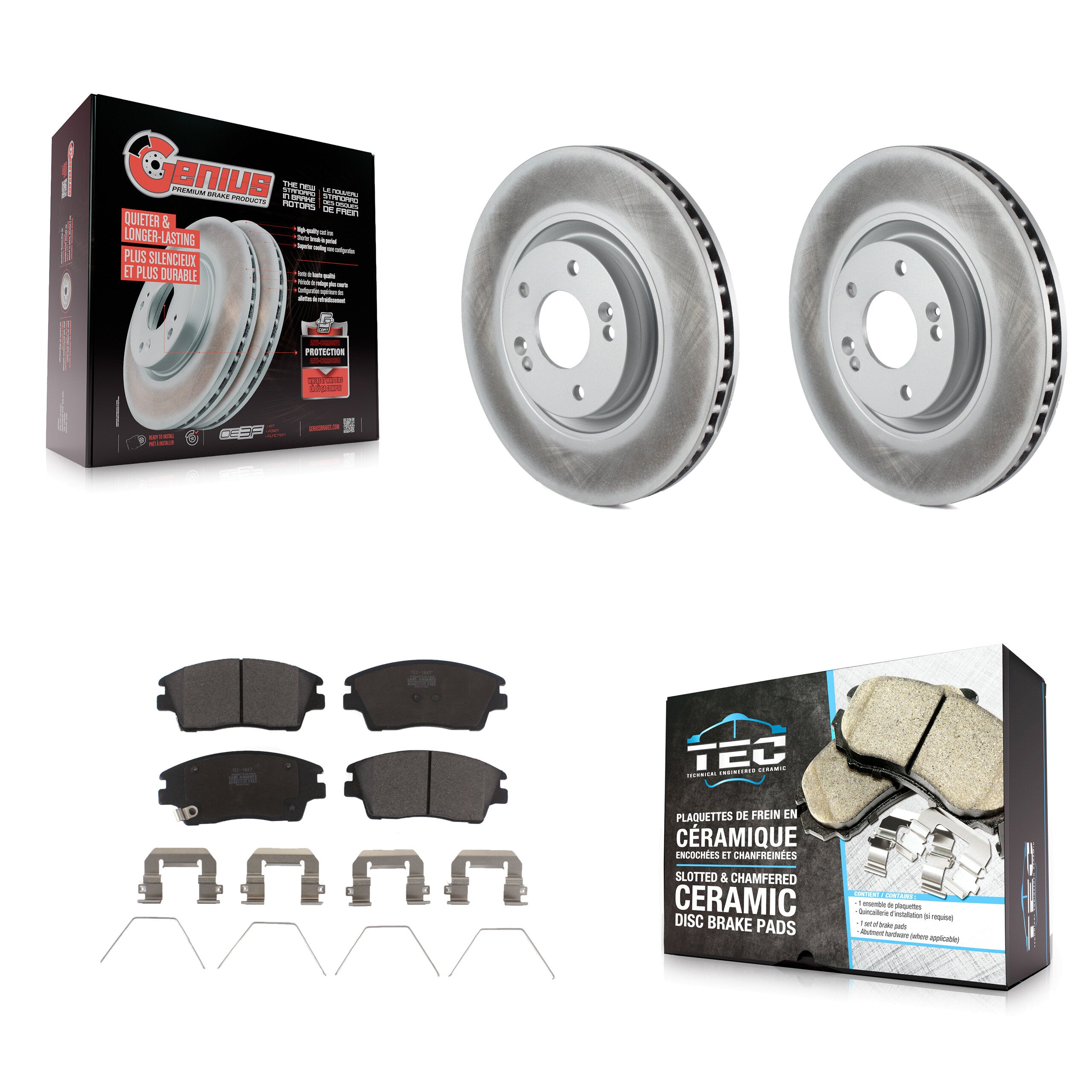 Transit Auto KGT-100489 Disc Brake Kit for 2017-2022 Kia Sportage - Front